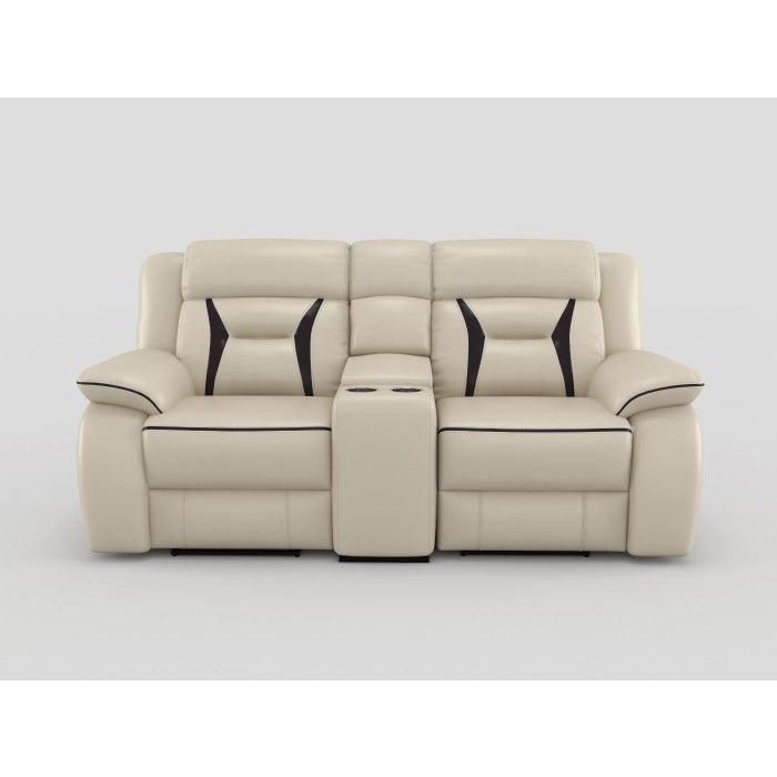 Amite Dark Gray Double Reclining Loveseat with Center Console - 8229NDG-2 - Bien Home Furniture & Electronics