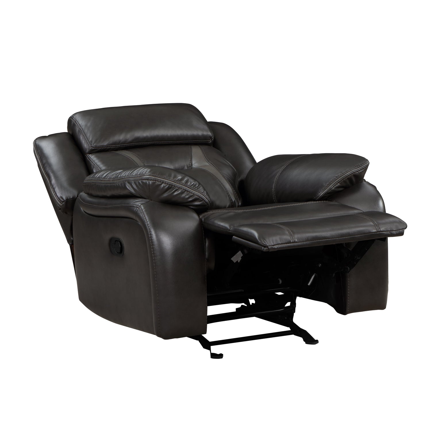 Amite Dark Gray Glider Reclining Chair - 8229NDG-1 - Bien Home Furniture & Electronics