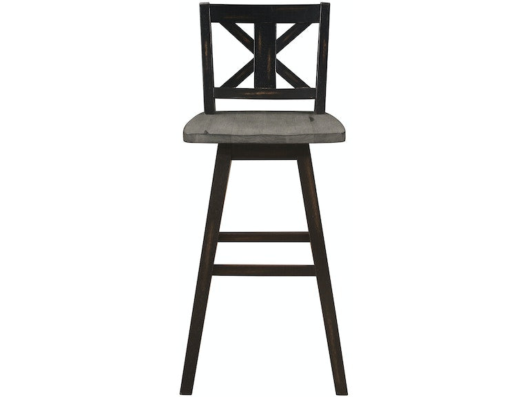 Amsonia Black Swivel Pub Counter Height Chairs, Set of 2 - 5602-29BK - Bien Home Furniture &amp; Electronics