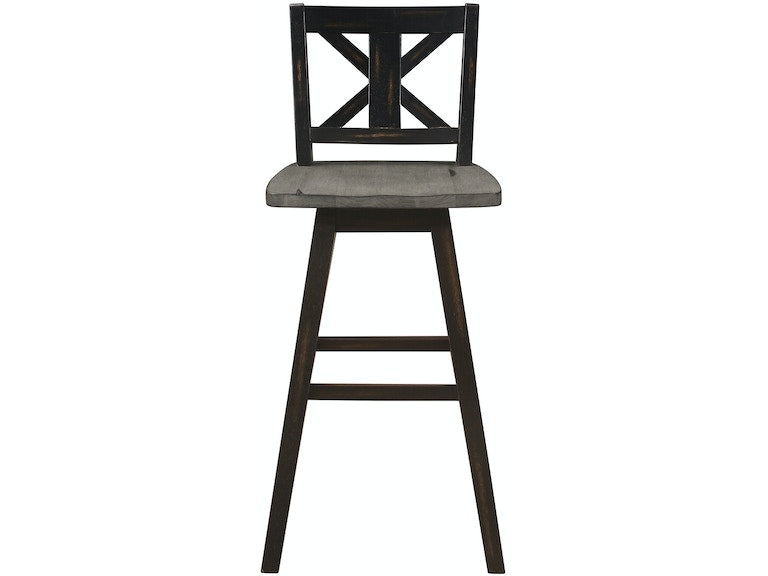 Amsonia Black Swivel Pub Counter Height Chairs, Set of 2 - 5602-29BK - Bien Home Furniture & Electronics
