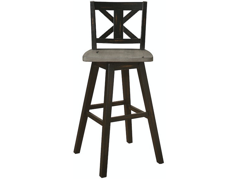 Amsonia Black Swivel Pub Counter Height Chairs, Set of 2 - 5602-29BK - Bien Home Furniture & Electronics