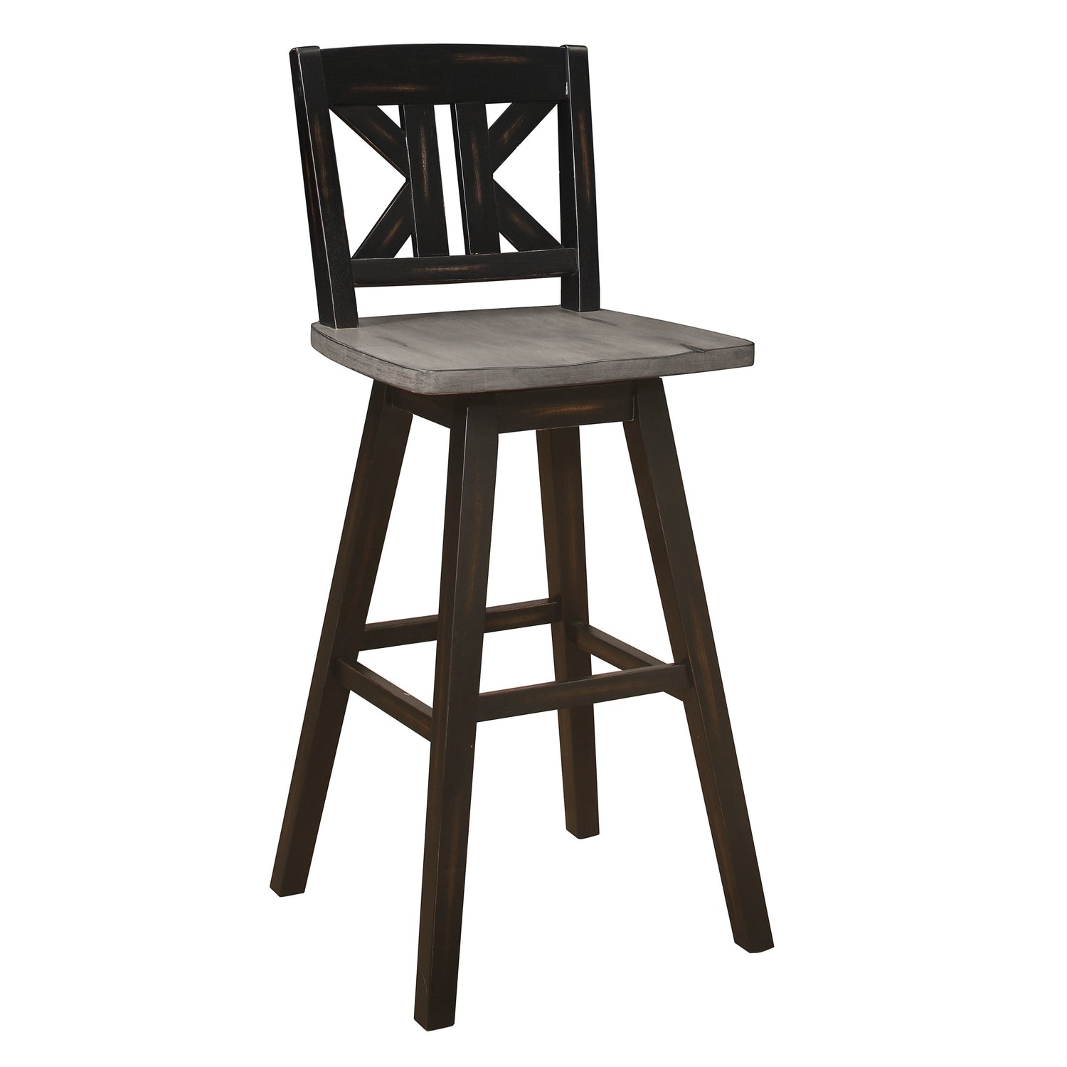 Amsonia Black Swivel Pub Counter Height Chairs, Set of 2 - 5602-29BKS1 - Bien Home Furniture & Electronics