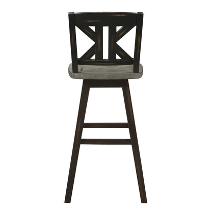 Amsonia Black Swivel Pub Counter Height Chairs, Set of 2 - 5602-29BKS1 - Bien Home Furniture &amp; Electronics