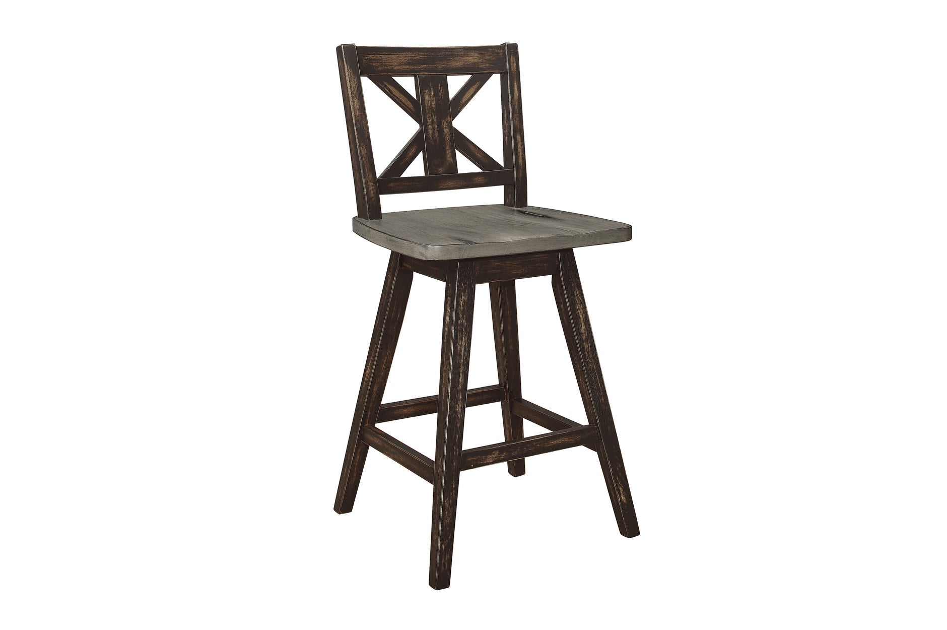 Amsonia Gray/Black Counter Height Set - SET | 5602-36 | 5602-24BK(4) - Bien Home Furniture & Electronics