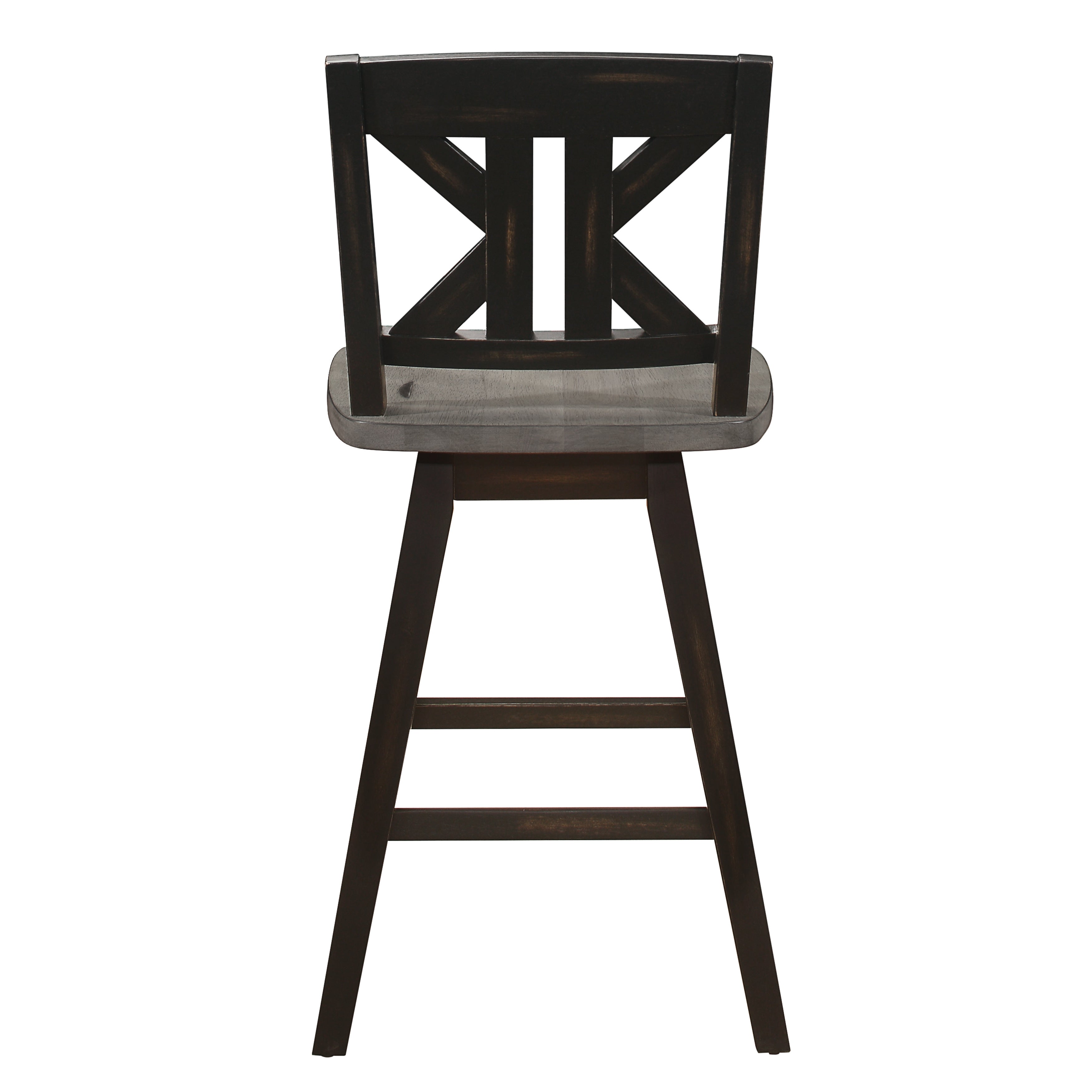 Amsonia Gray/Black Swivel Counter Height Chairs, Set of 2 - 5602-24BKS1 - Bien Home Furniture & Electronics