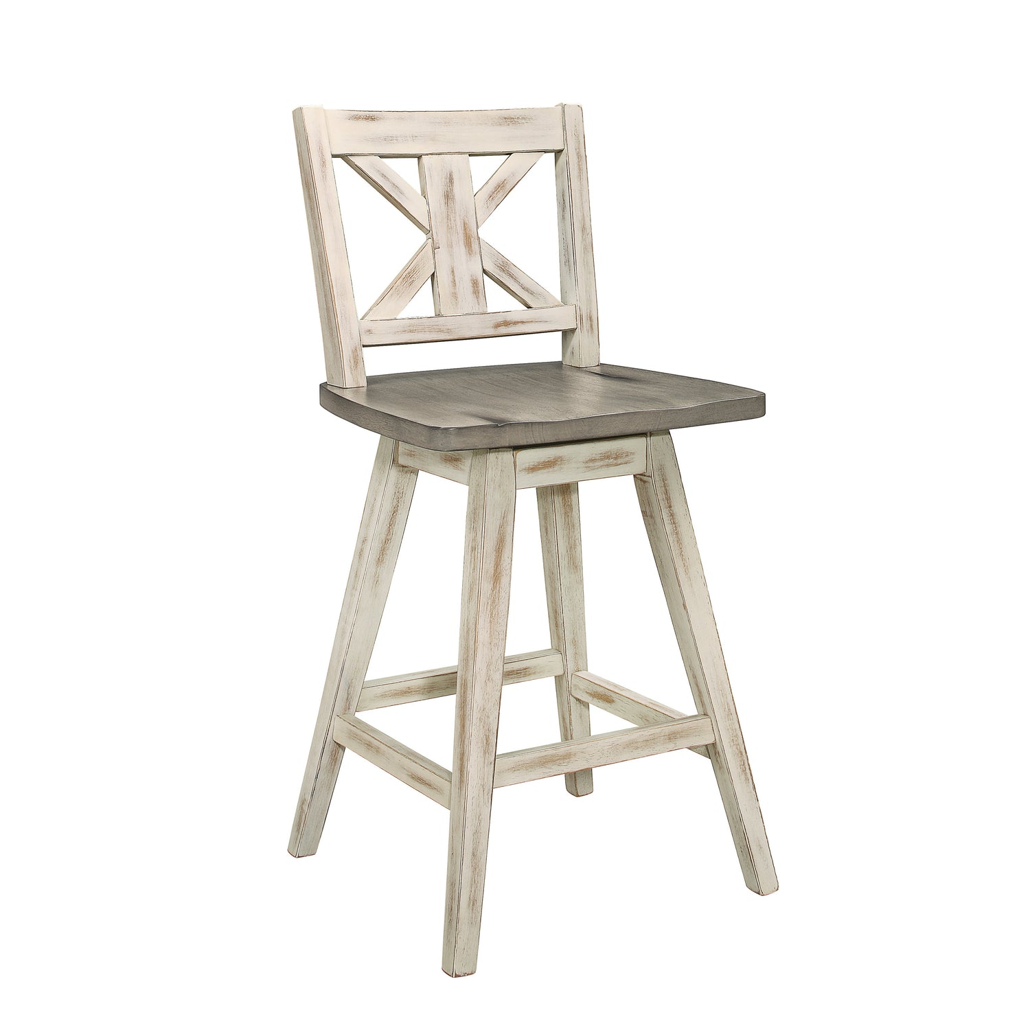 Amsonia Gray/White Counter Height Set - SET | 5602-36 | 5602-24WT(2) - Bien Home Furniture & Electronics