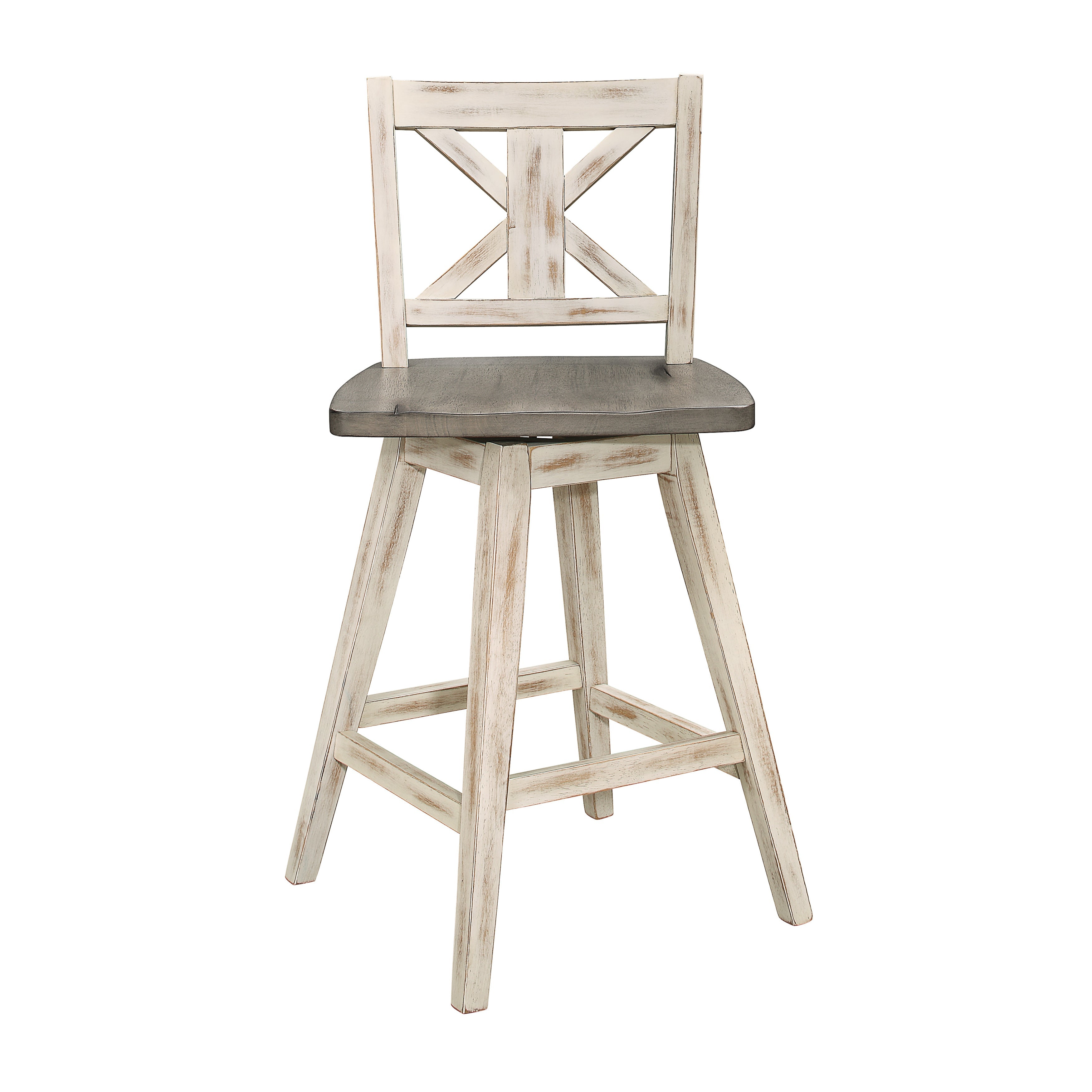 Amsonia Gray/White Counter Height Set - SET | 5602-36 | 5602-24WT(2) - Bien Home Furniture & Electronics