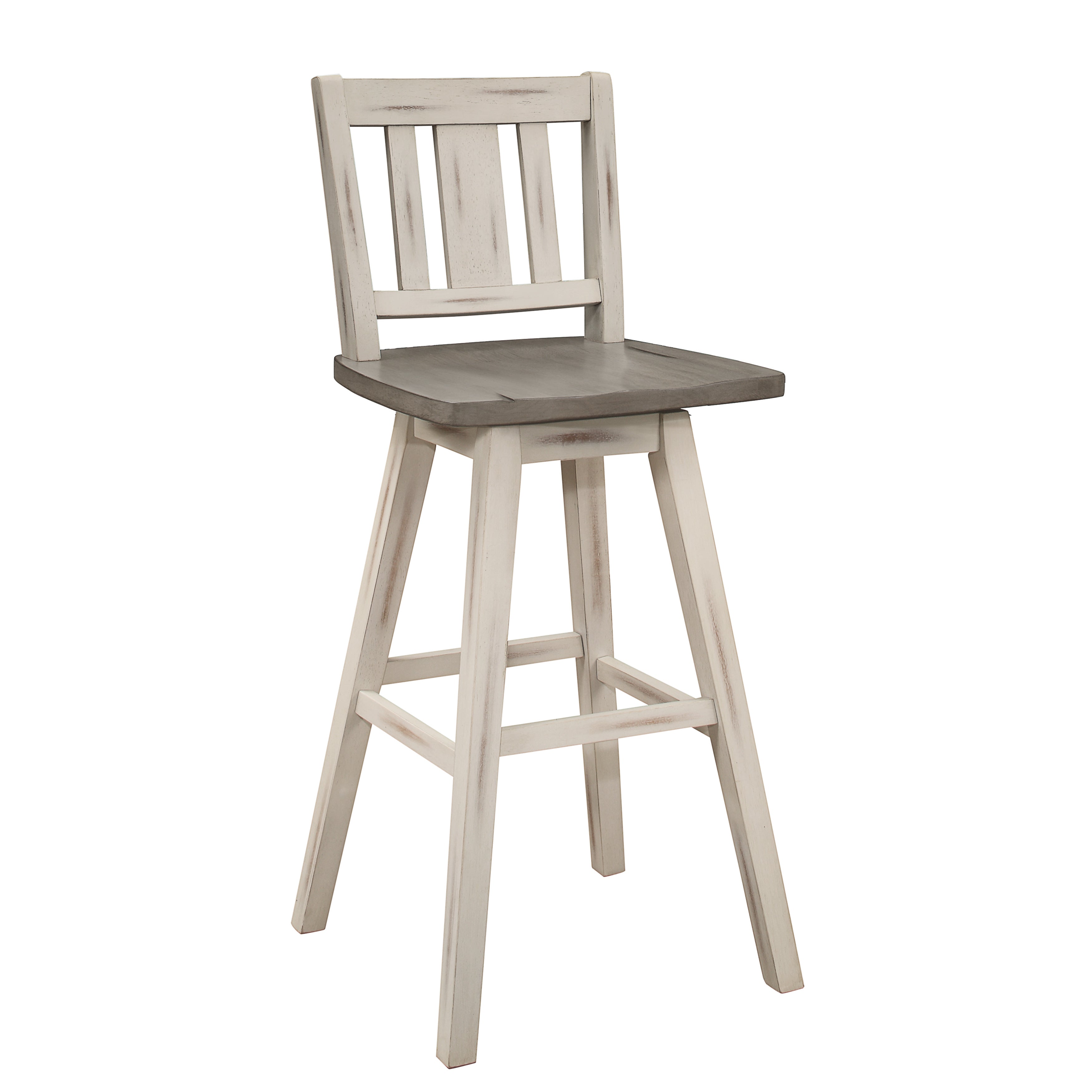 Amsonia White Swivel Pub Counter Height Chairs, Set of 2 - 5602-29WTS2 - Bien Home Furniture & Electronics