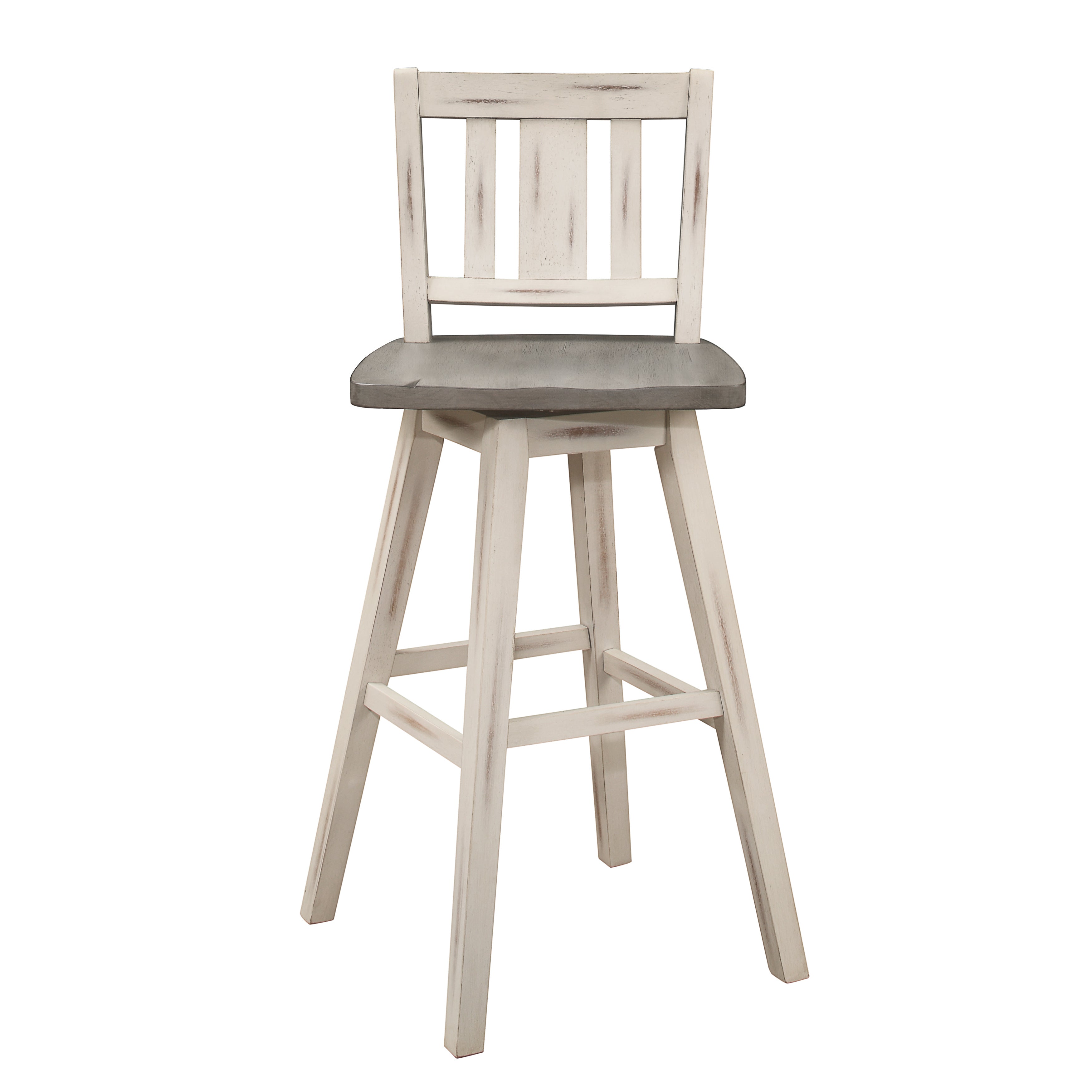Amsonia White Swivel Pub Counter Height Chairs, Set of 2 - 5602-29WTS2 - Bien Home Furniture & Electronics