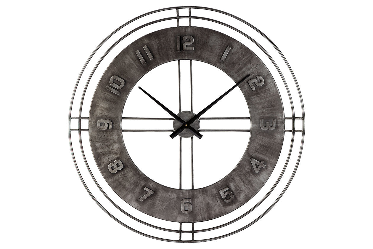 Ana Sofia Antique Gray Wall Clock - A8010068 - Bien Home Furniture &amp; Electronics