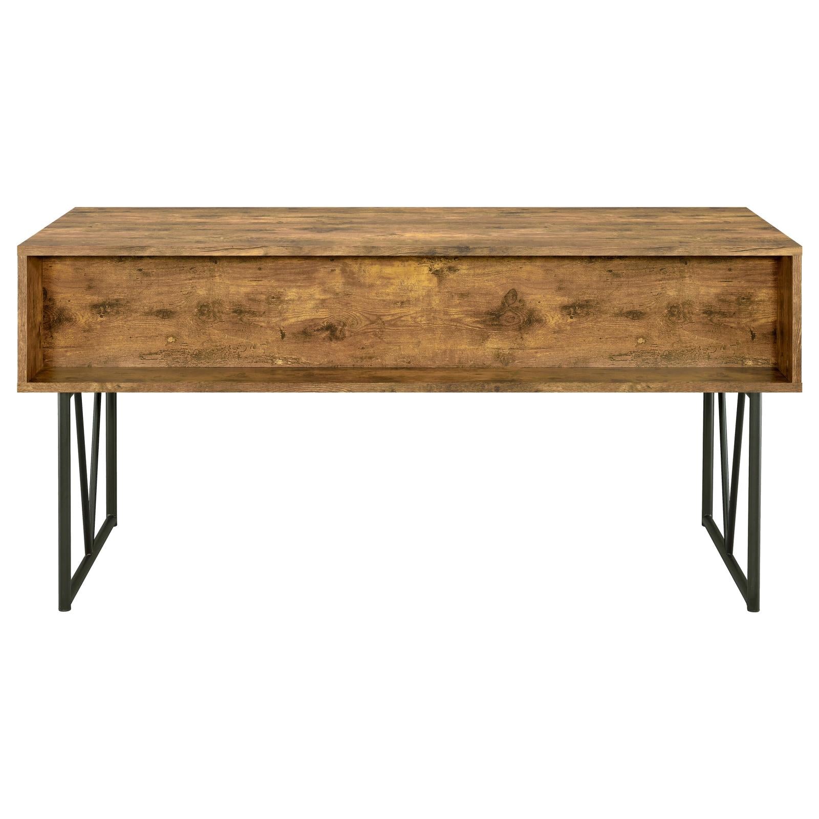Analiese Antique Nutmeg 4-Drawer Writing Desk - 800999 - Bien Home Furniture & Electronics