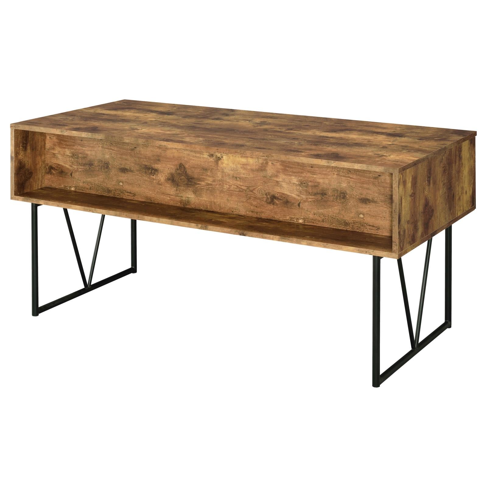 Analiese Antique Nutmeg 4-Drawer Writing Desk - 800999 - Bien Home Furniture & Electronics