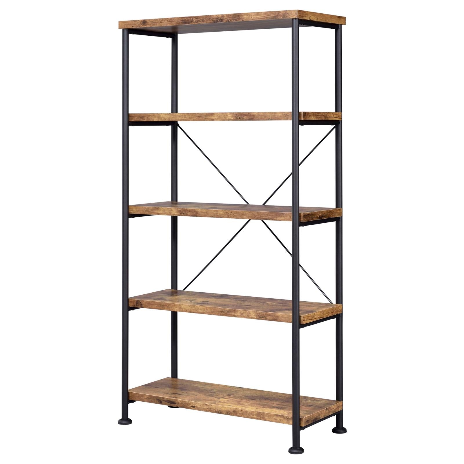Analiese Antique Nutmeg 4-Shelf Bookcase - 801542 - Bien Home Furniture & Electronics
