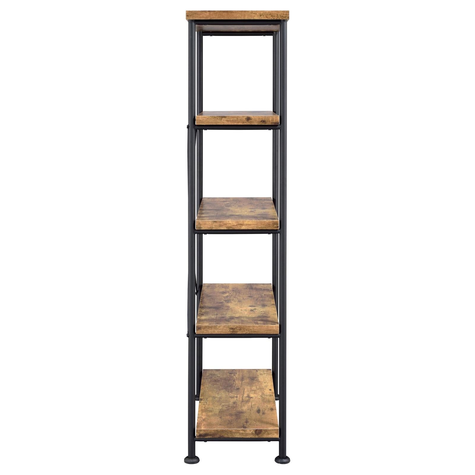 Analiese Antique Nutmeg 4-Shelf Bookcase - 801542 - Bien Home Furniture & Electronics