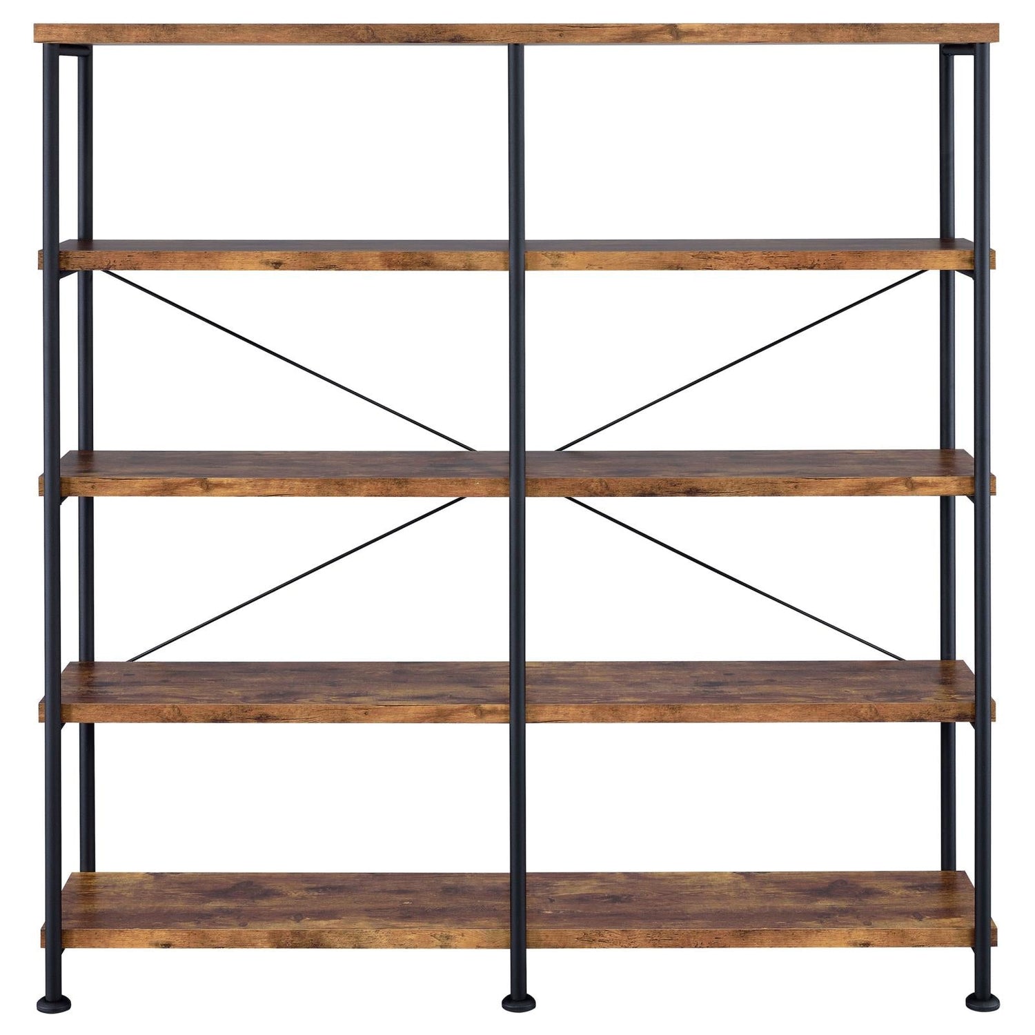 Analiese Antique Nutmeg 4-Shelf Open Bookcase - 801543 - Bien Home Furniture & Electronics