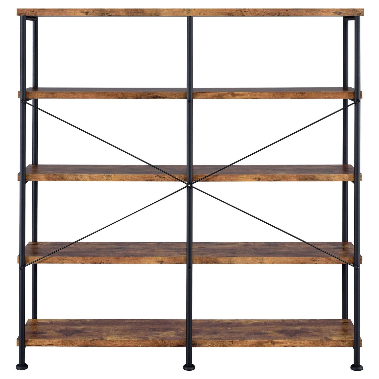 Analiese Antique Nutmeg 4-Shelf Open Bookcase - 801543 - Bien Home Furniture & Electronics