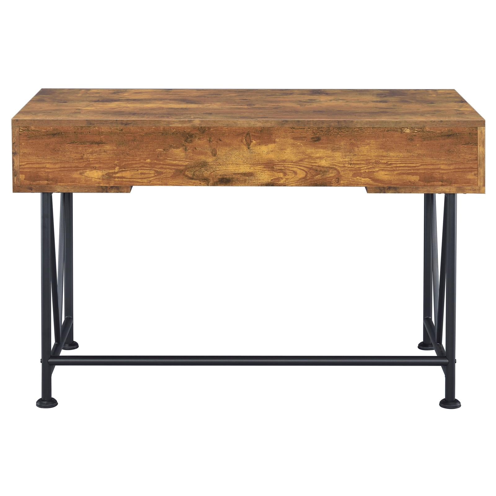 Analiese Antique Nutmeg/Black 2-Piece 3-Drawer Writing Desk Set - 801541-S2 - Bien Home Furniture &amp; Electronics