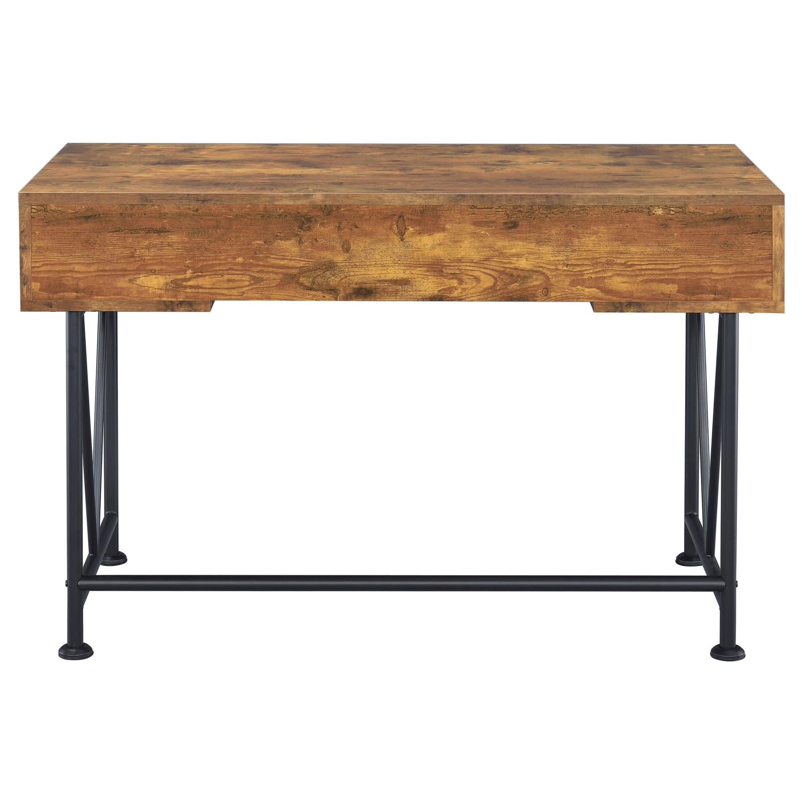 Analiese Antique Nutmeg/Black 2-Piece 3-Drawer Writing Desk Set - 801541-S2 - Bien Home Furniture & Electronics