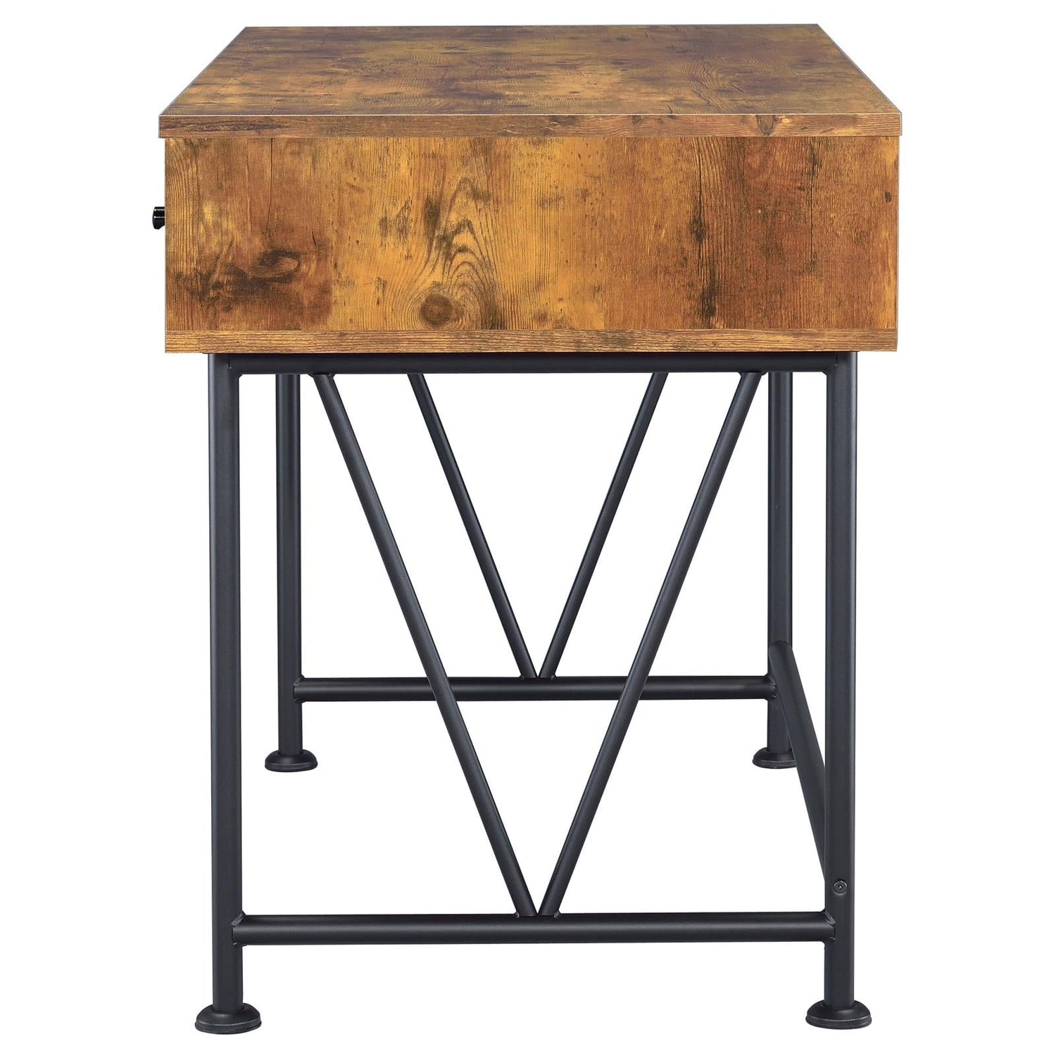 Analiese Antique Nutmeg/Black 3-Drawer Writing Desk - 801541 - Bien Home Furniture &amp; Electronics