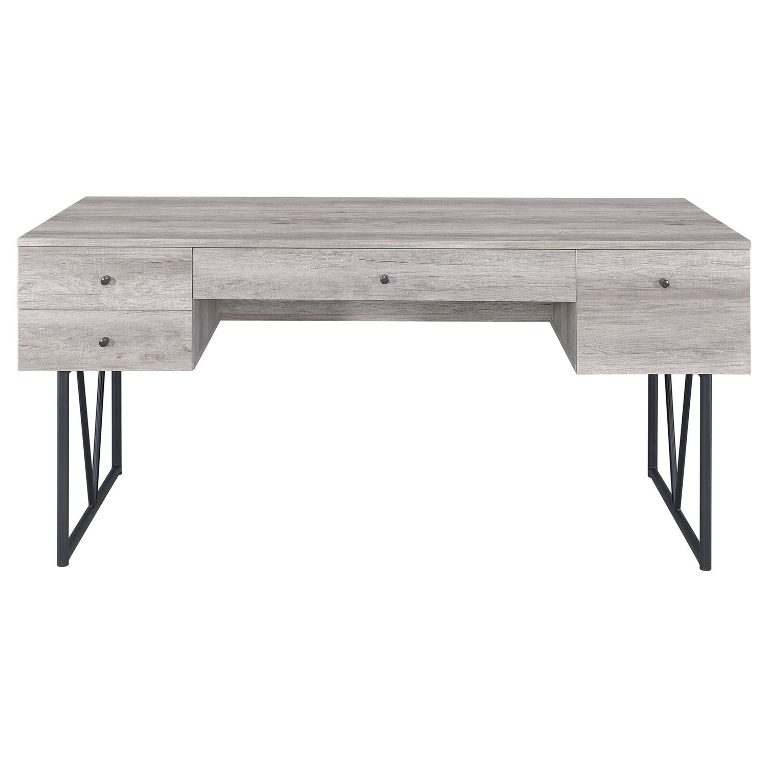 Analiese Gray Driftwood 4-Drawer Writing Desk - 801999 - Bien Home Furniture & Electronics