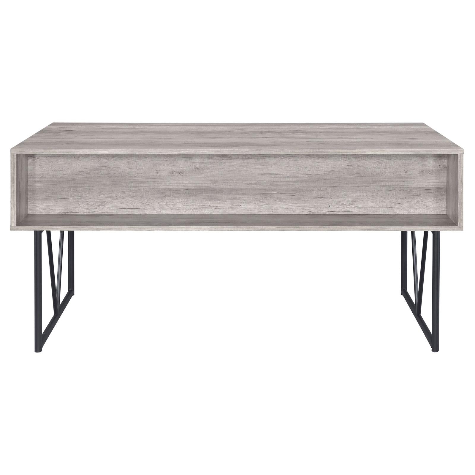 Analiese Gray Driftwood 4-Drawer Writing Desk - 801999 - Bien Home Furniture & Electronics