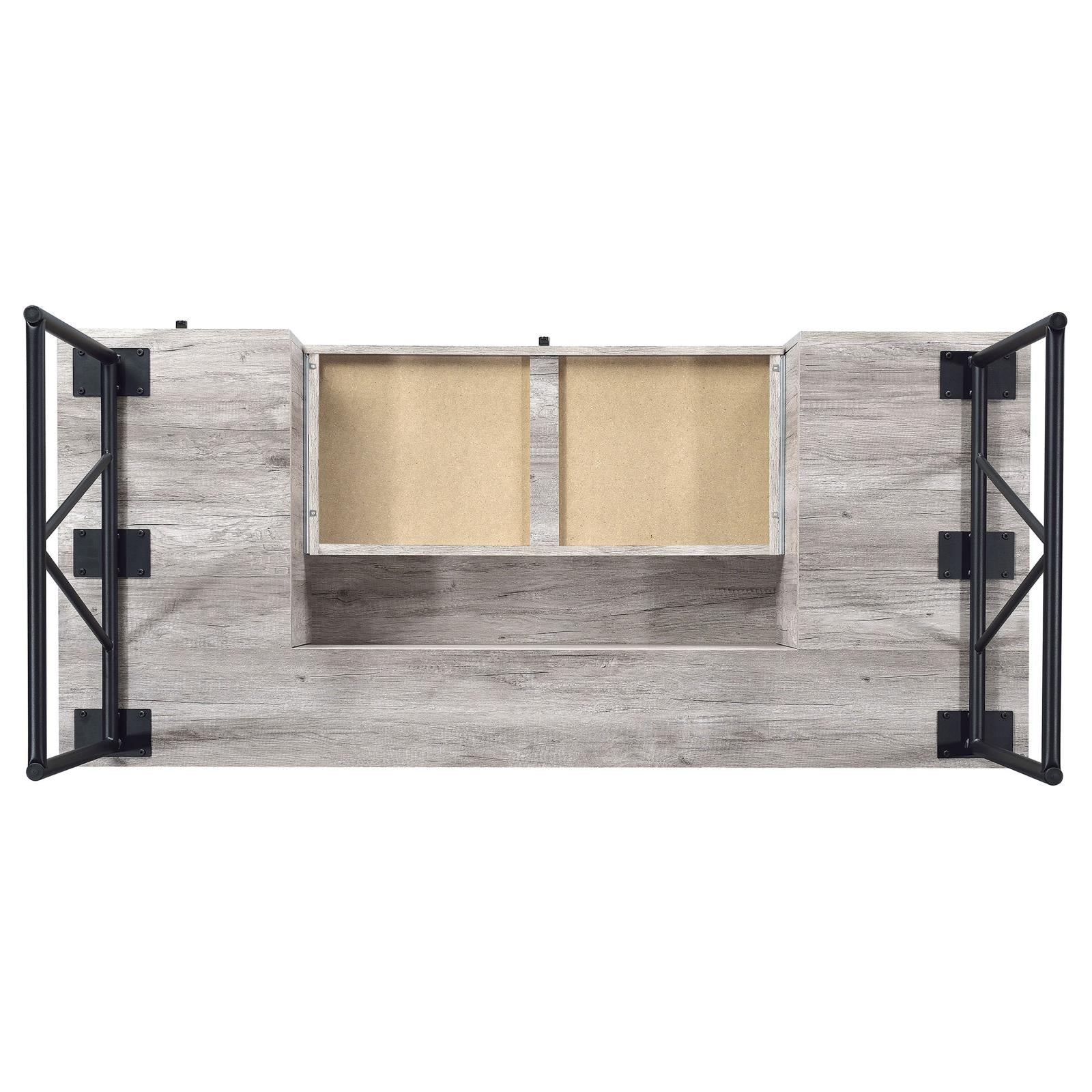 Analiese Gray Driftwood 4-Drawer Writing Desk - 801999 - Bien Home Furniture & Electronics