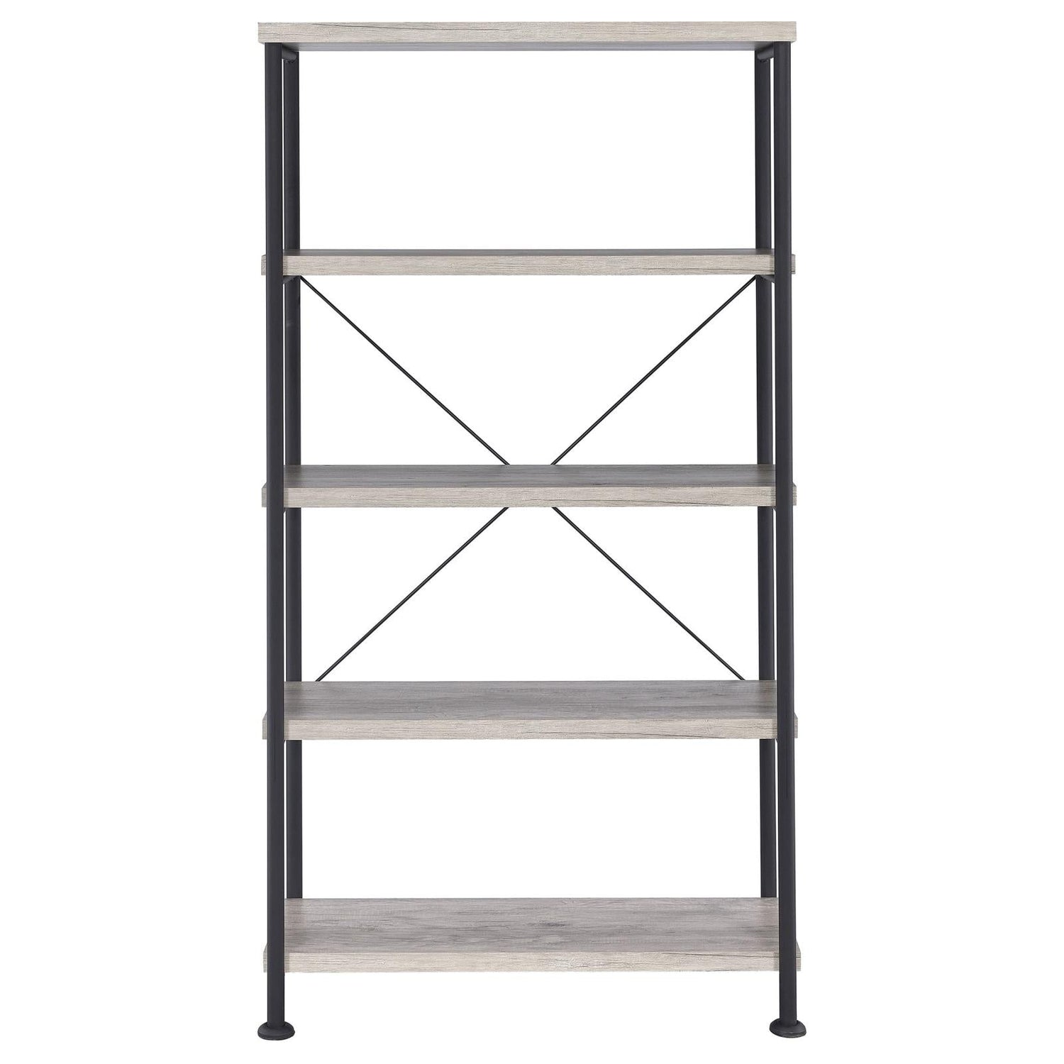 Analiese Gray Driftwood 4-Shelf Bookcase - 801546 - Bien Home Furniture & Electronics