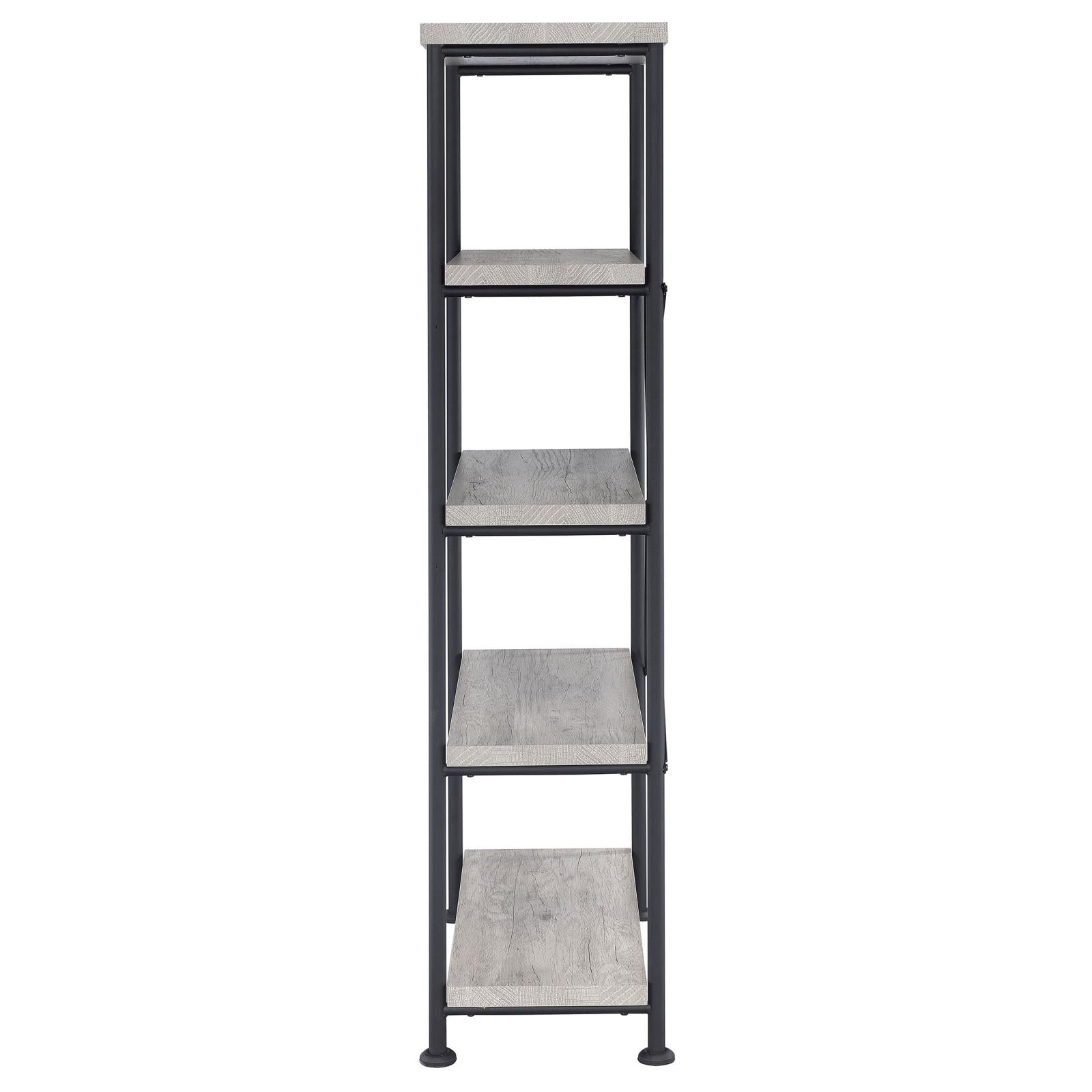Analiese Gray Driftwood 4-Shelf Bookcase - 801546 - Bien Home Furniture & Electronics