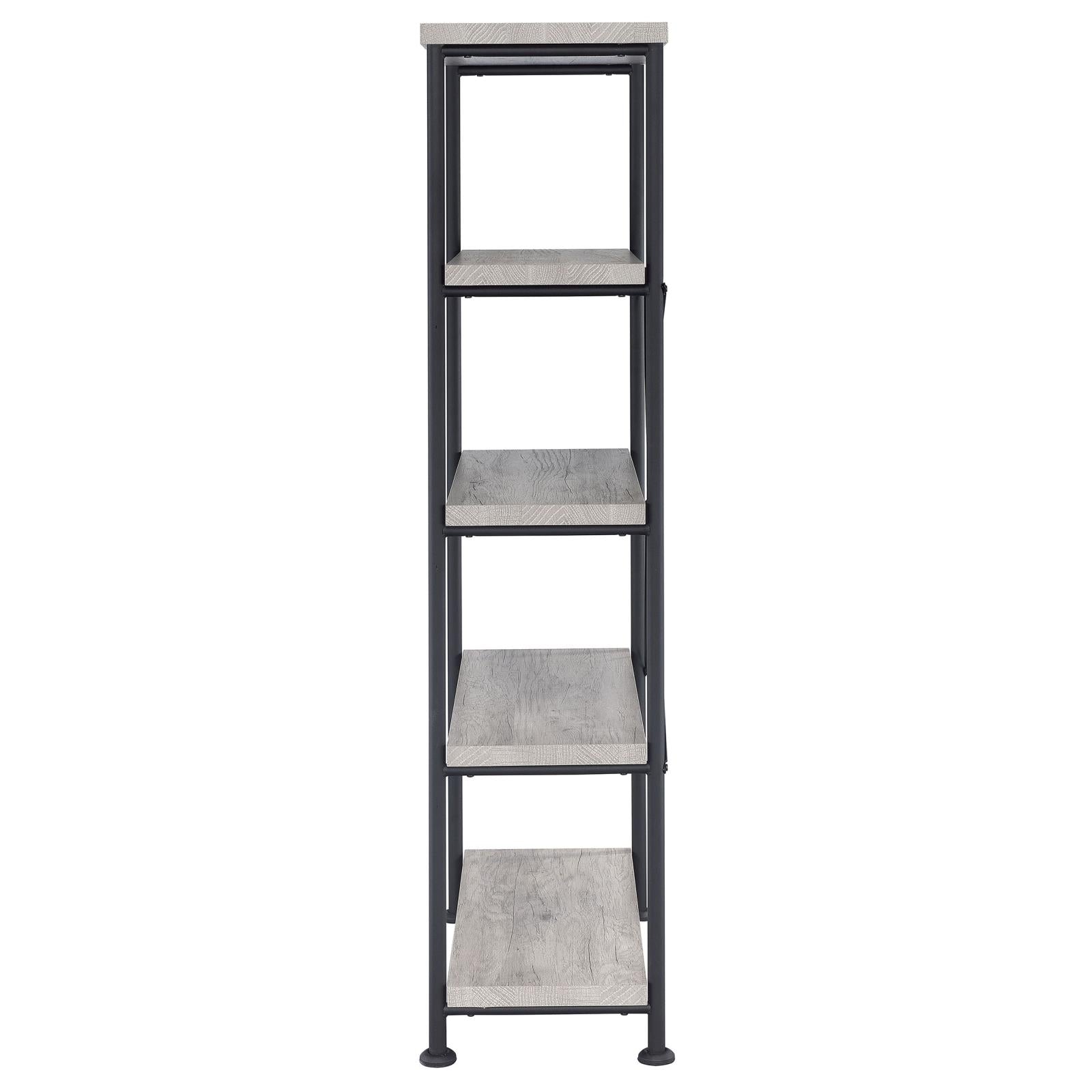 Analiese Gray Driftwood 4-Shelf Bookcase - 801546 - Bien Home Furniture &amp; Electronics