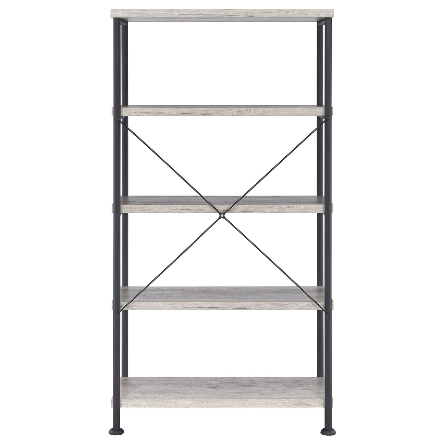 Analiese Gray Driftwood 4-Shelf Bookcase - 801546 - Bien Home Furniture & Electronics