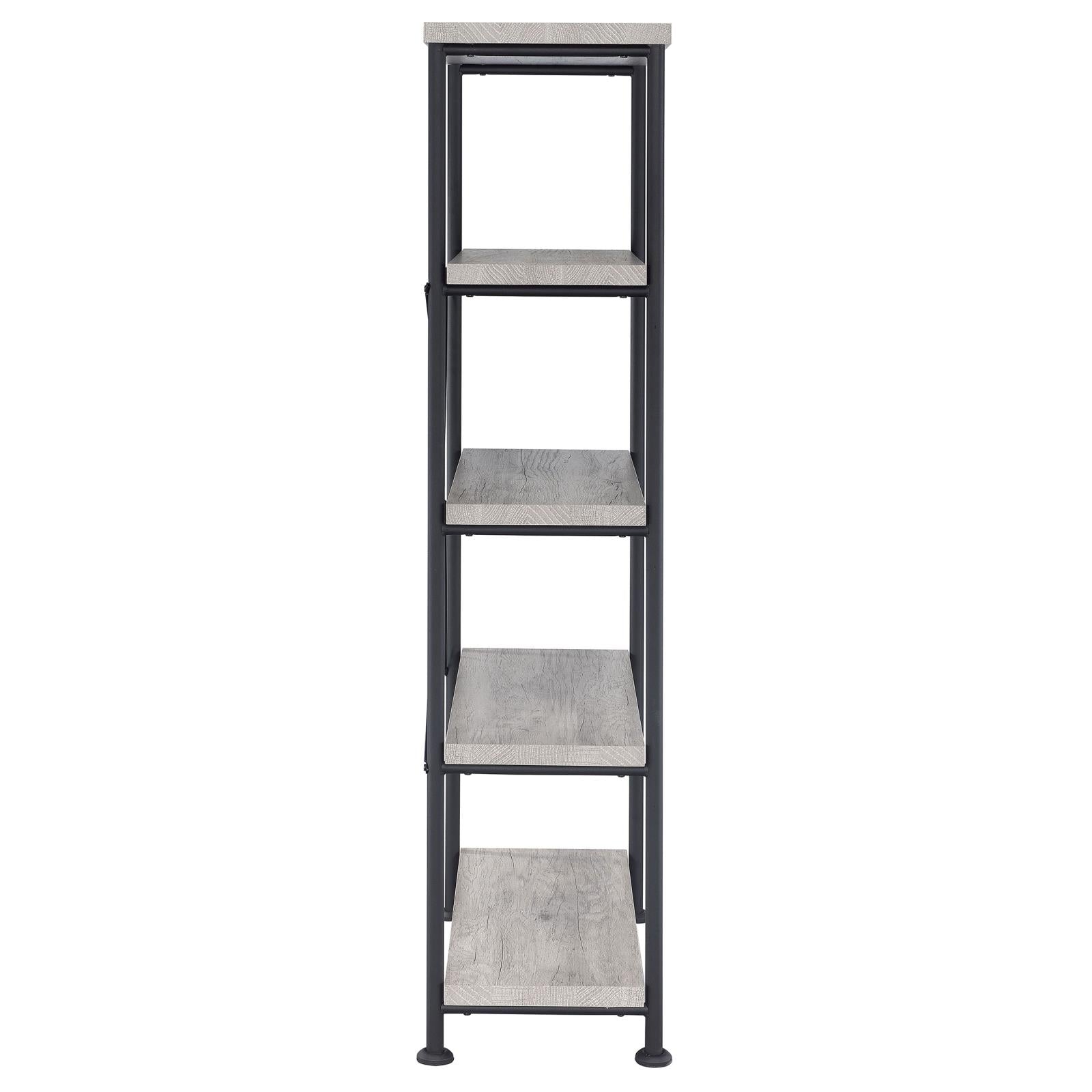 Analiese Gray Driftwood 4-Shelf Bookcase - 801546 - Bien Home Furniture &amp; Electronics