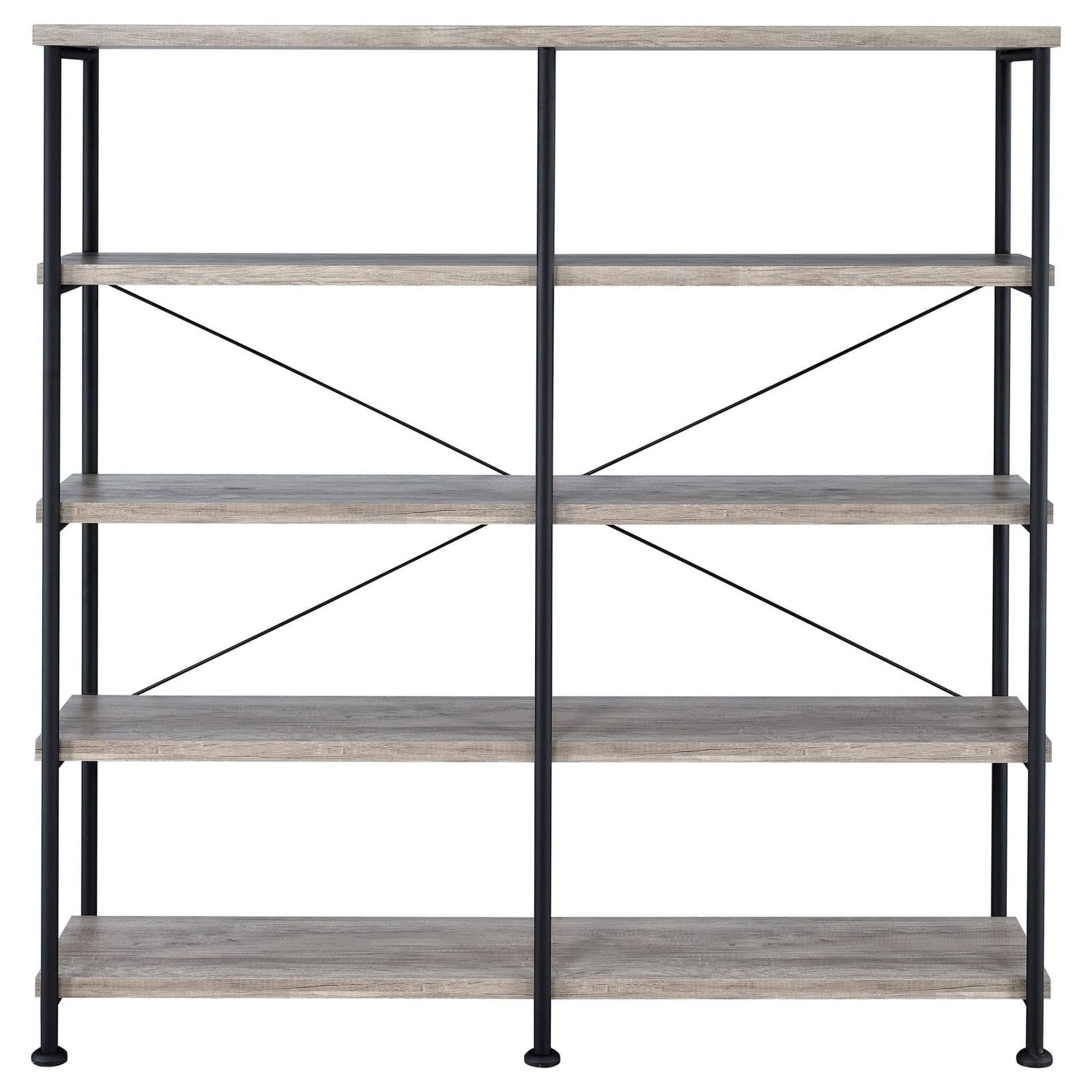Analiese Gray Driftwood 4-Shelf Open Bookcase - 801544 - Bien Home Furniture & Electronics