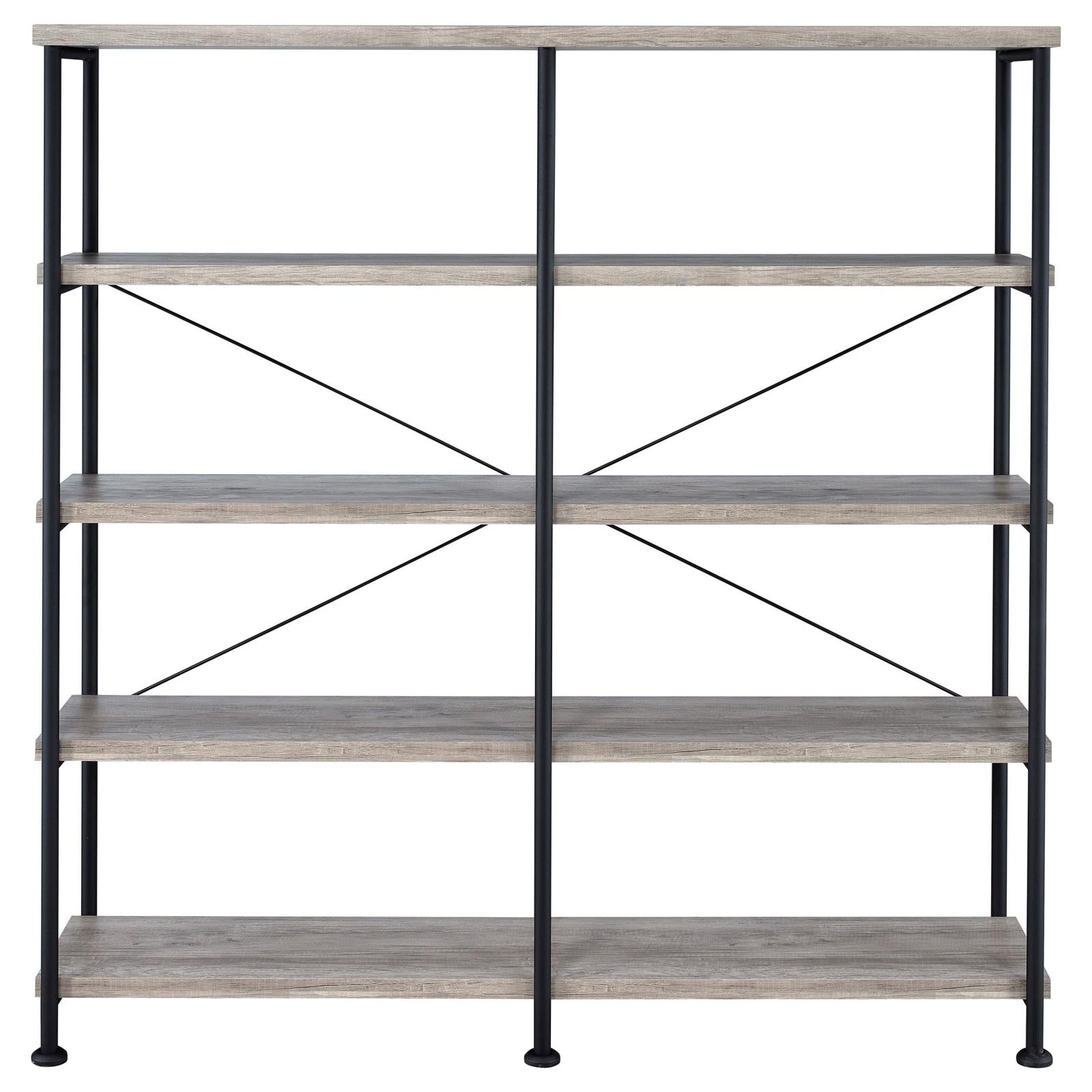 Analiese Gray Driftwood 4-Shelf Open Bookcase - 801544 - Bien Home Furniture & Electronics