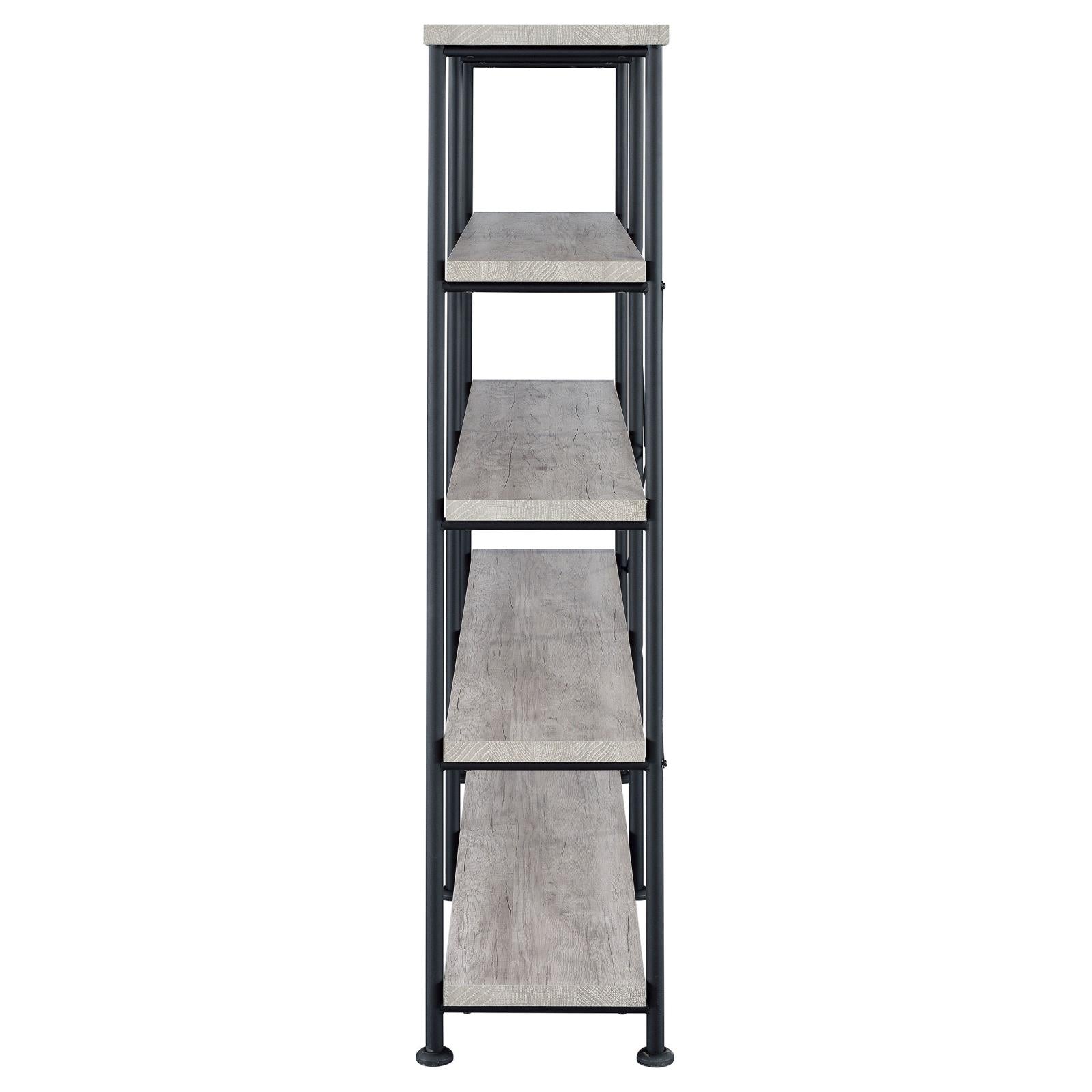 Analiese Gray Driftwood 4-Shelf Open Bookcase - 801544 - Bien Home Furniture &amp; Electronics