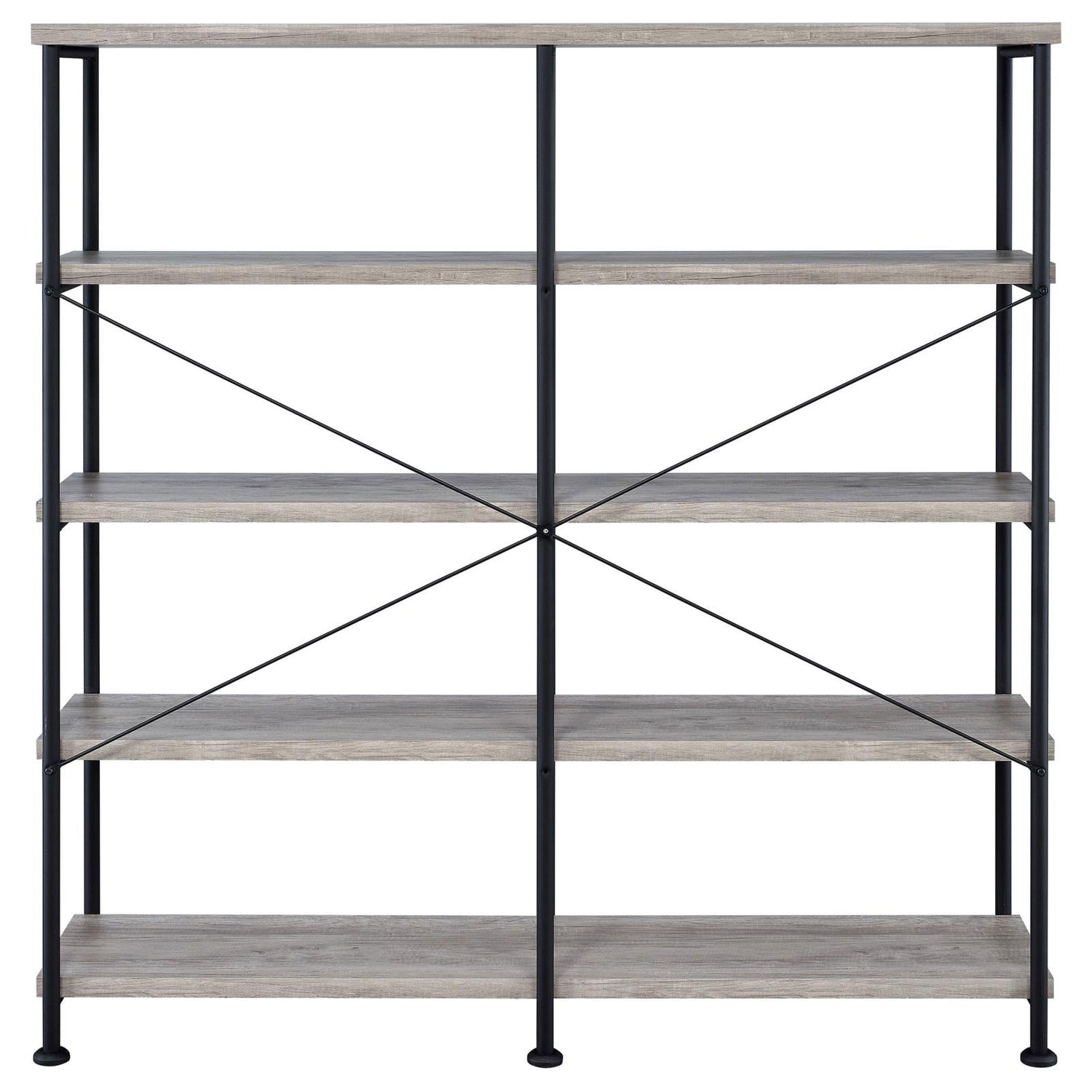Analiese Gray Driftwood 4-Shelf Open Bookcase - 801544 - Bien Home Furniture & Electronics
