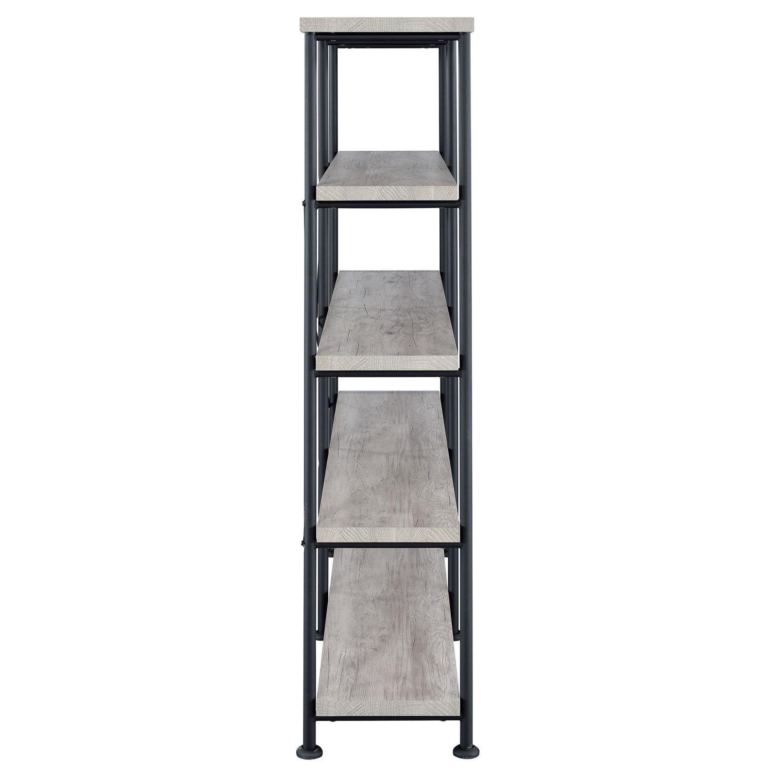 Analiese Gray Driftwood 4-Shelf Open Bookcase - 801544 - Bien Home Furniture &amp; Electronics