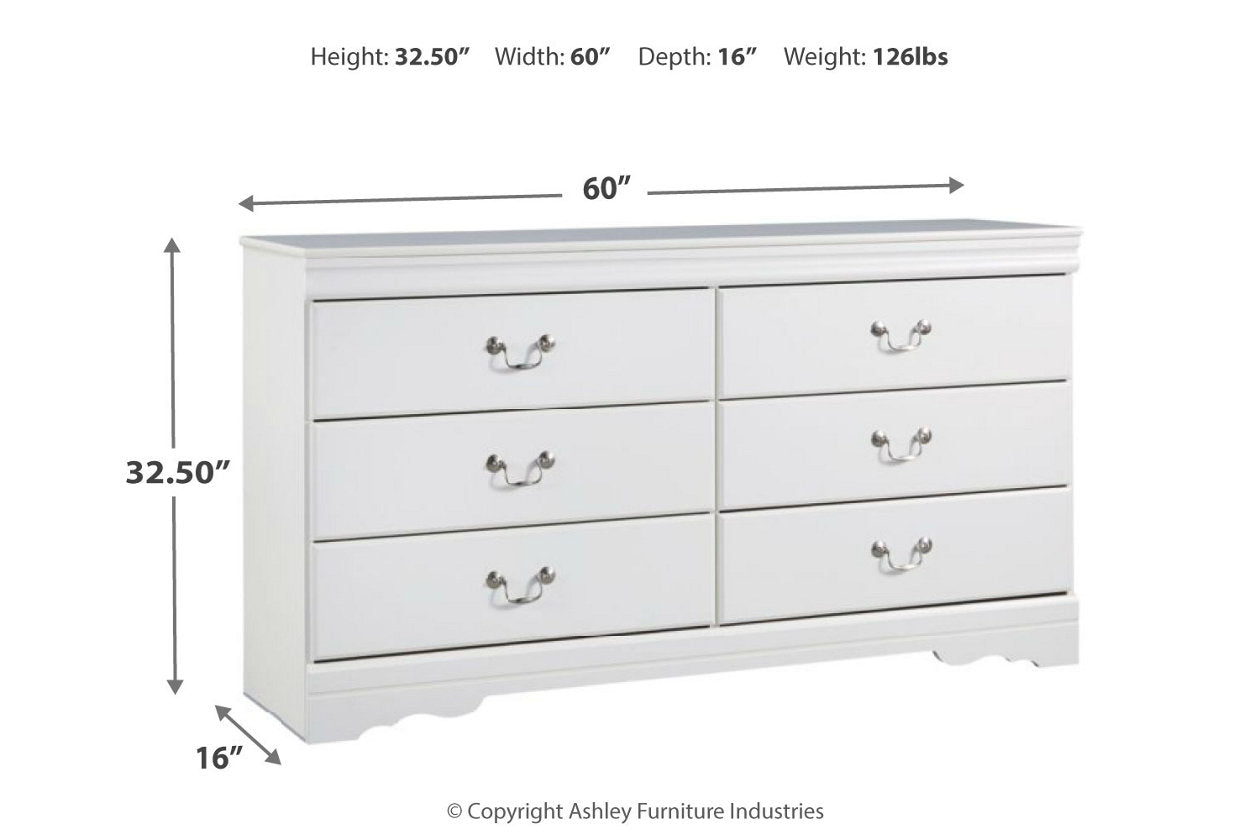 Anarasia White Dresser - B129-31 - Bien Home Furniture & Electronics