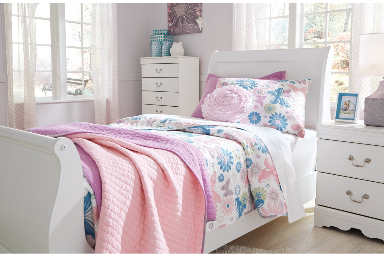 Anarasia White Twin Sleigh Headboard - B129-63 - Bien Home Furniture & Electronics