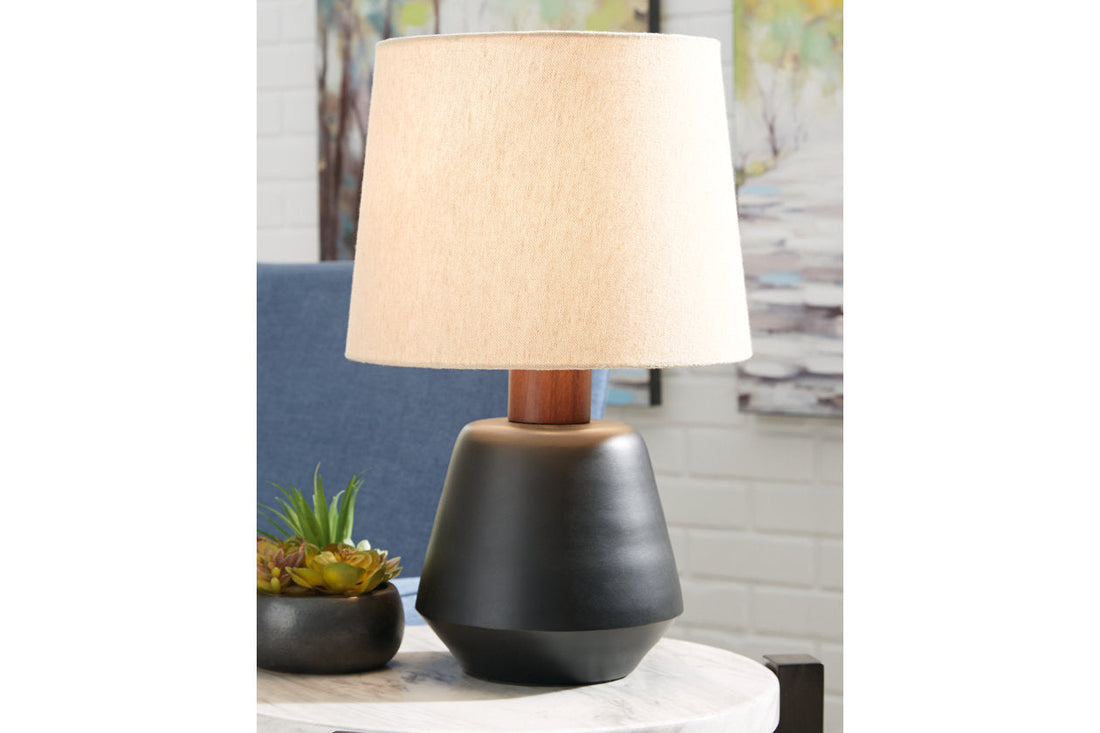 Ancel Black/Brown Table Lamp - L204204 - Bien Home Furniture &amp; Electronics