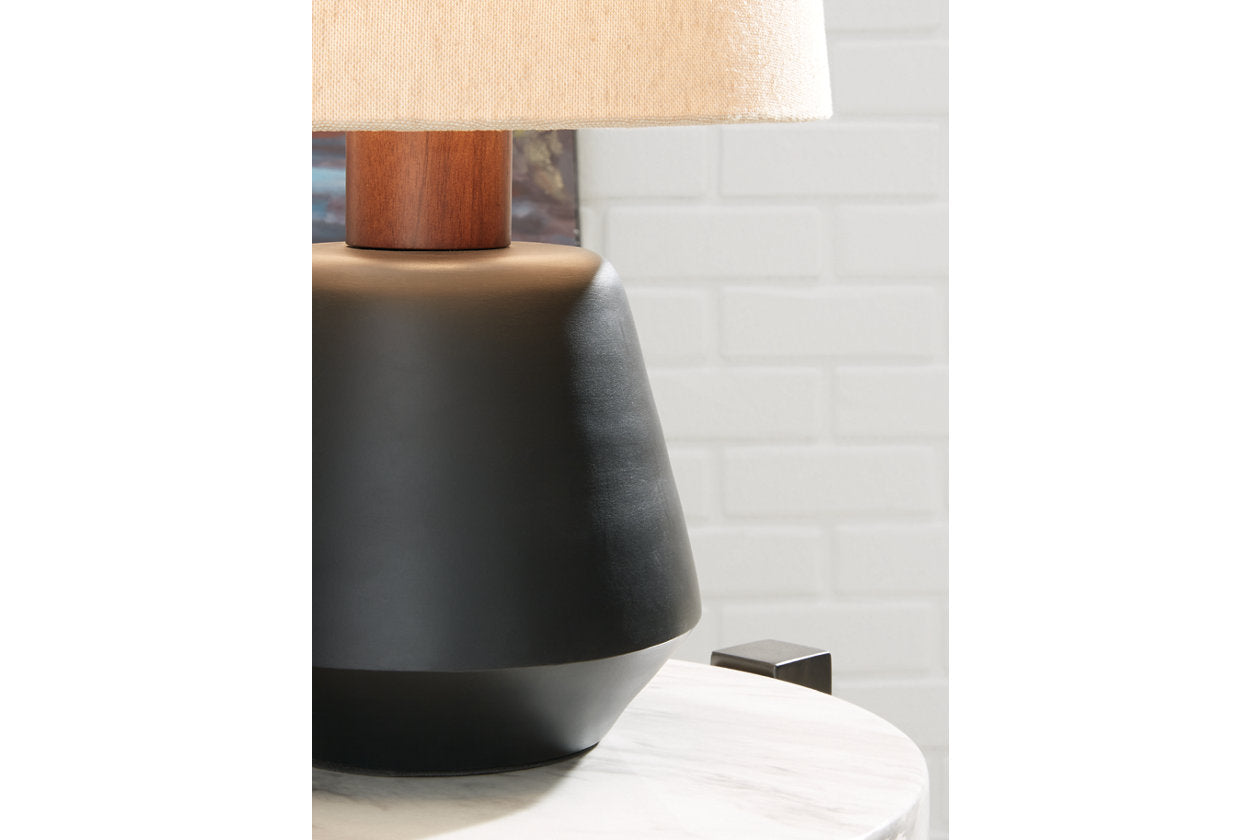 Ancel Black/Brown Table Lamp - L204204 - Bien Home Furniture &amp; Electronics