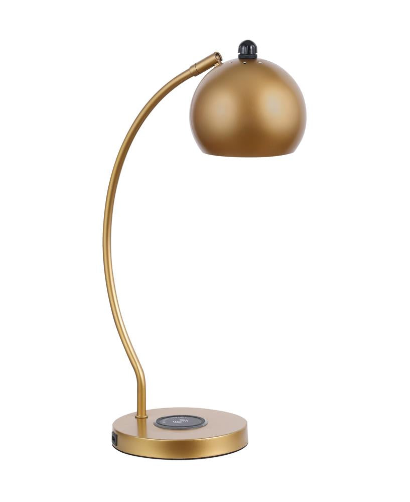 Andreas Dome Shade Table Lamp Gold - 920192 - Bien Home Furniture &amp; Electronics
