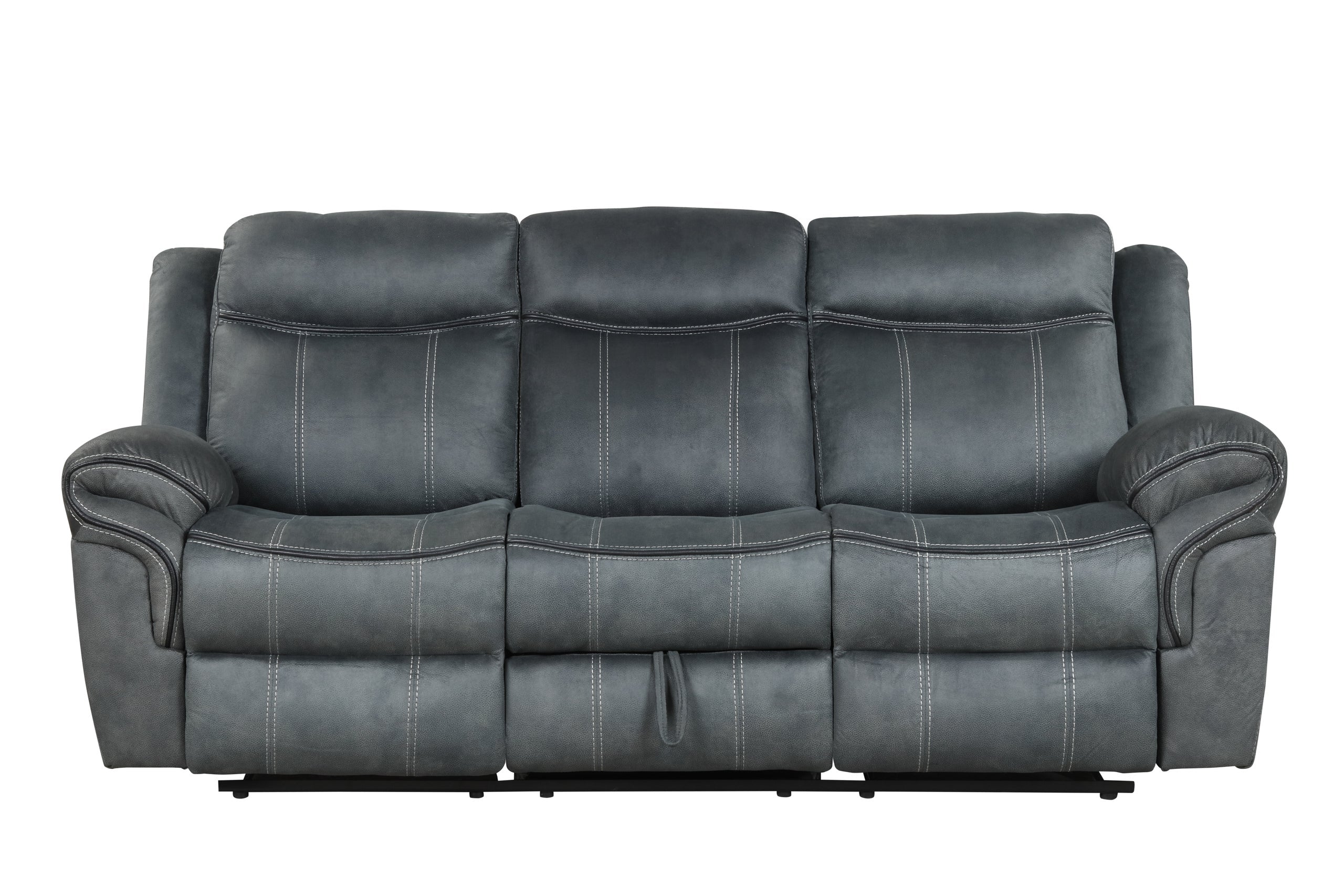Andres Gray 3-Piece Reclining Living Room Set - Andres Grey - Bien Home Furniture & Electronics