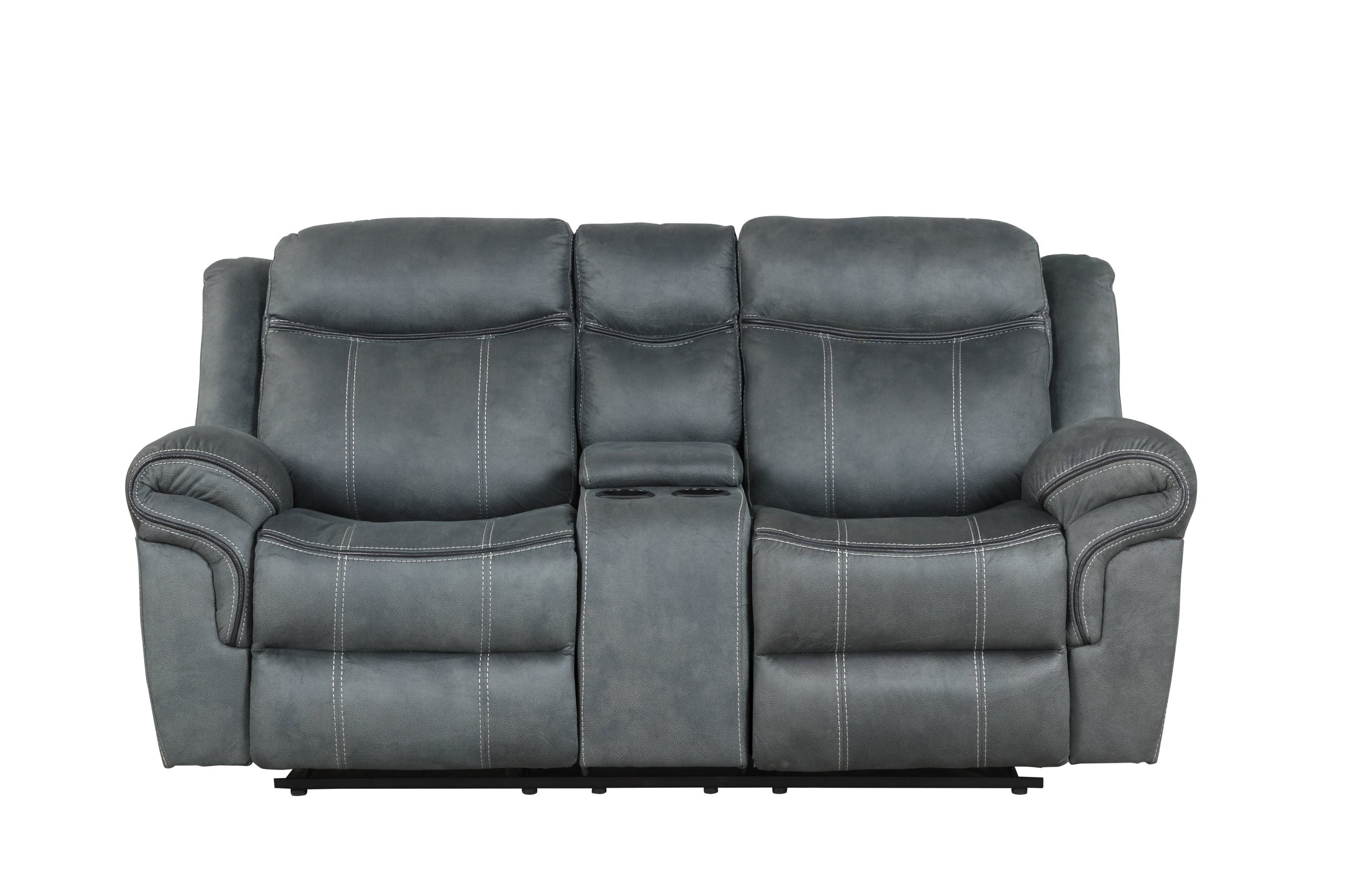 Andres Gray 3-Piece Reclining Living Room Set - Andres Grey - Bien Home Furniture & Electronics