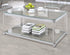 Anne Chrome/Clear Coffee Table with Lower Shelf - 720748 - Bien Home Furniture & Electronics