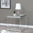 Anne End Table with Lower Shelf Chrome/Clear - 720747 - Bien Home Furniture & Electronics