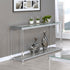 Anne Sofa Table with Lower Shelf Chrome/Clear - 720749 - Bien Home Furniture & Electronics