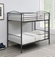 Anson Gunmetal Twin over Twin Bunk Bed with Ladder - 400739T - Bien Home Furniture & Electronics