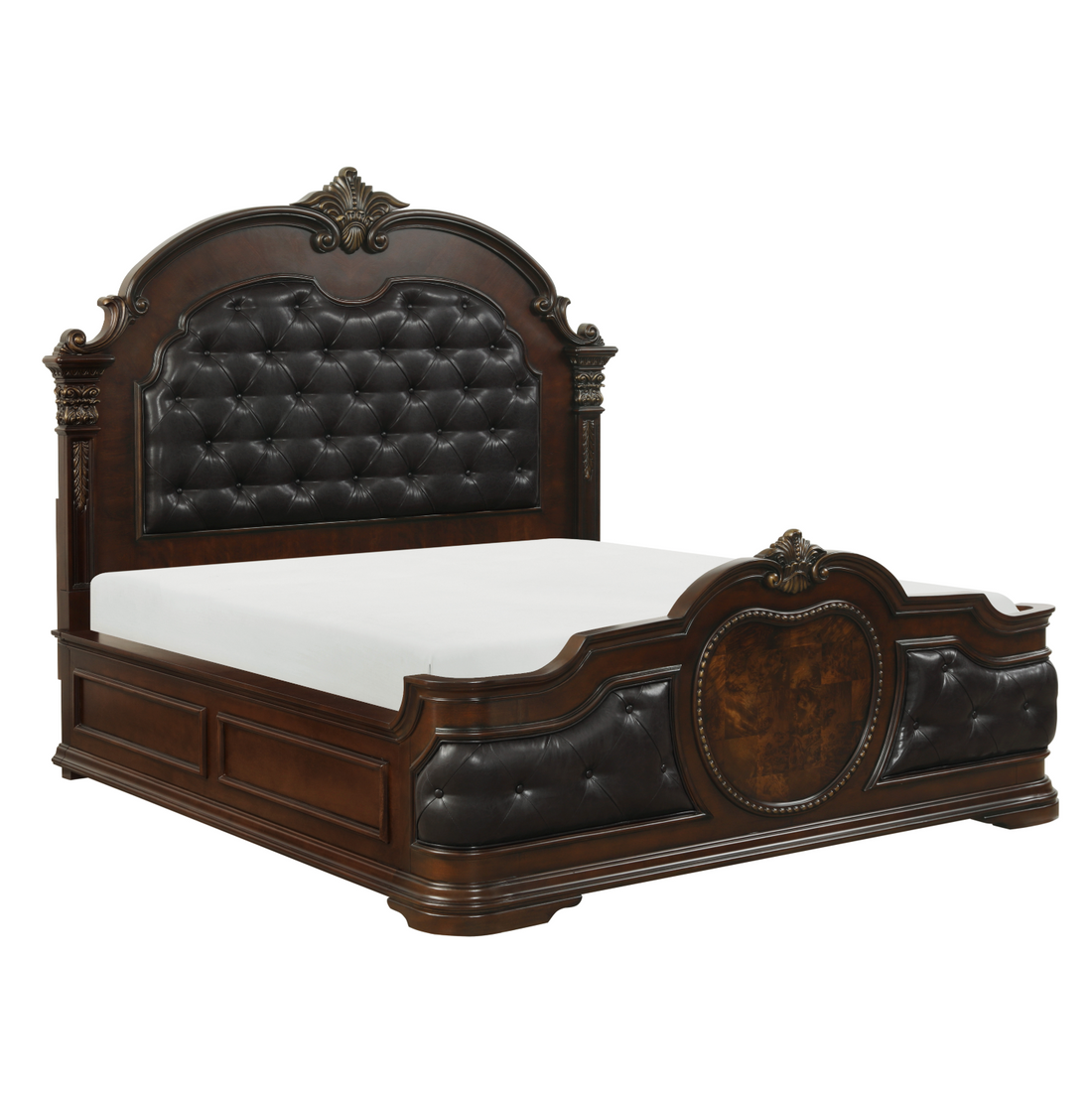 Antoinetta Cherry Queen Panel Bed - SET | 1919-1 | 1919-2 | 1919-3 - Bien Home Furniture &amp; Electronics