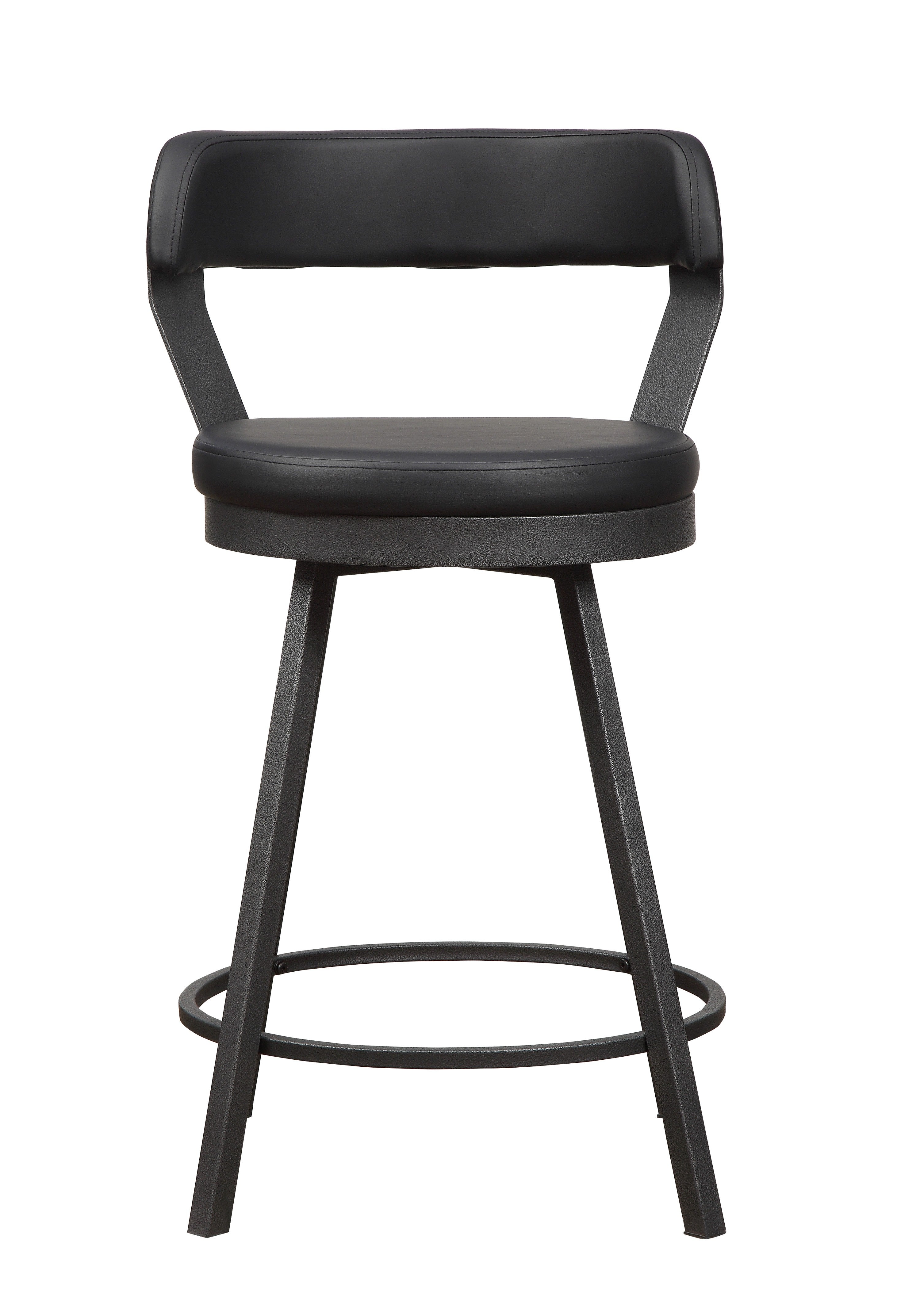 Appert Black/Dark Gray Swivel Counter Chair, Set of 2 - 5566-24BK - Bien Home Furniture & Electronics