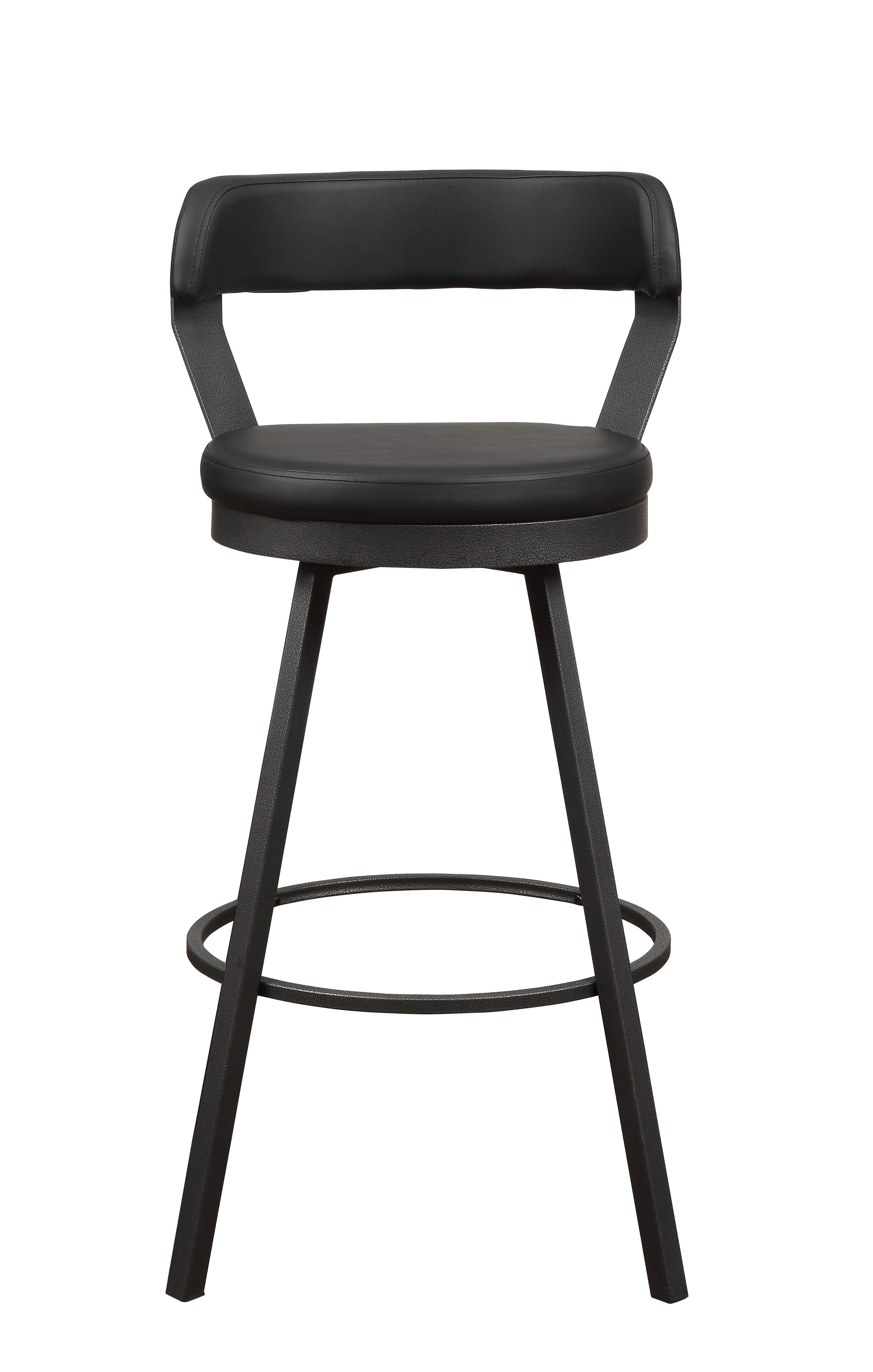 Appert Black/Dark Gray Swivel Pub Height Chair, Set of 2 - 5566-29BK - Bien Home Furniture &amp; Electronics